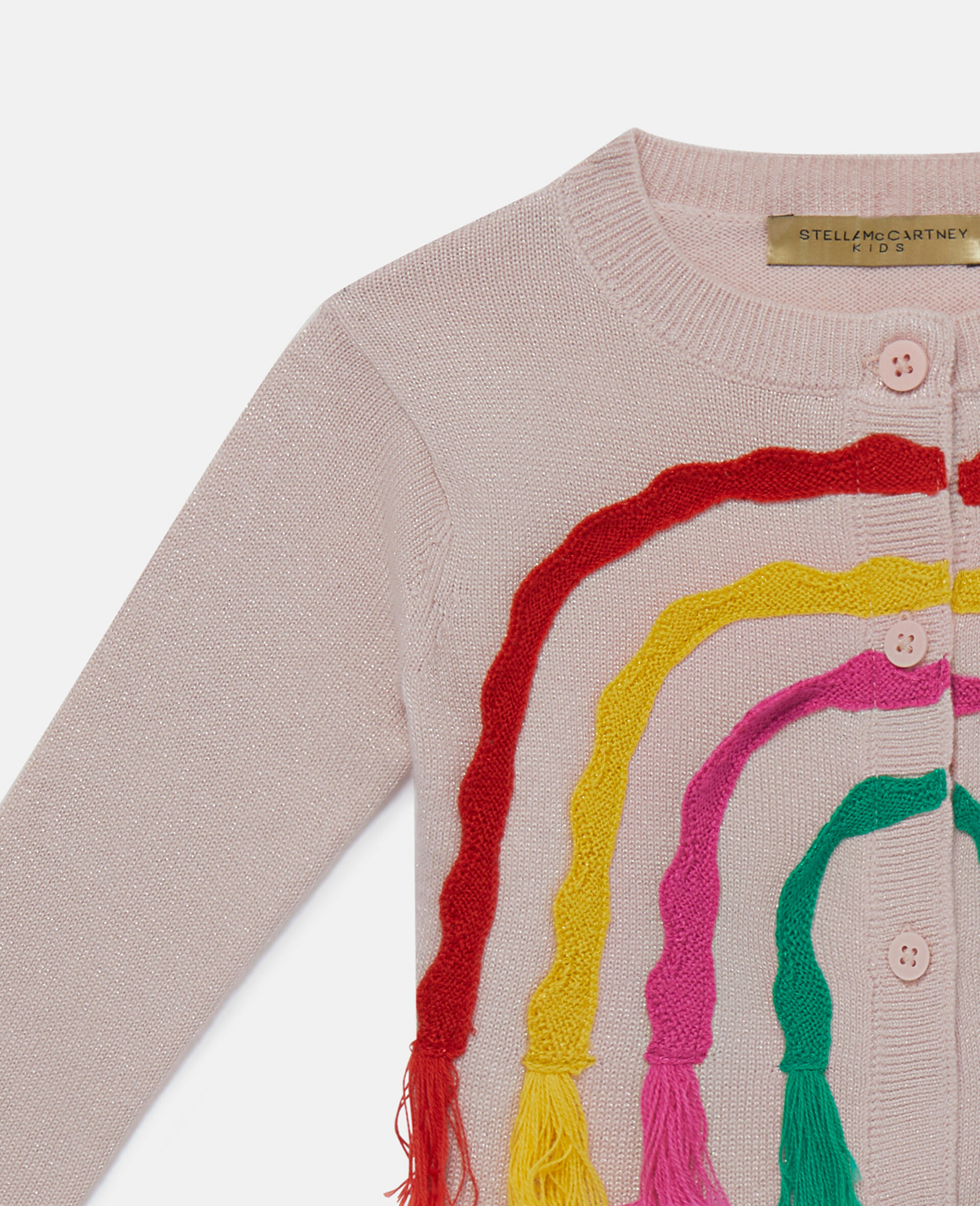 Rainbow Ribbon Cardigan-Pink-large image number 1