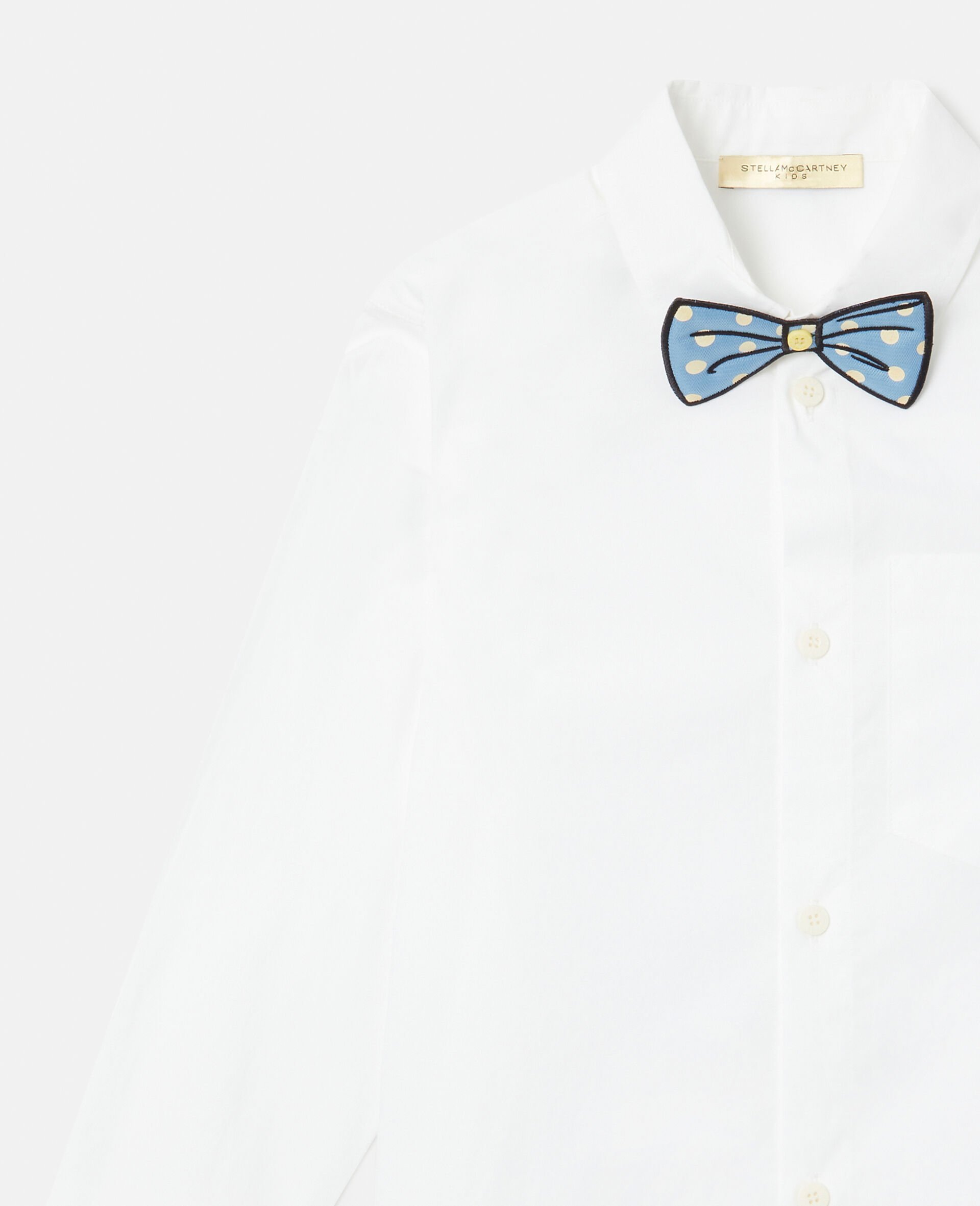 Oxford Shirt with Detachable Bow Tie-White-large Oxford Shirt with Detachable Bow Tie-White-large image number 1