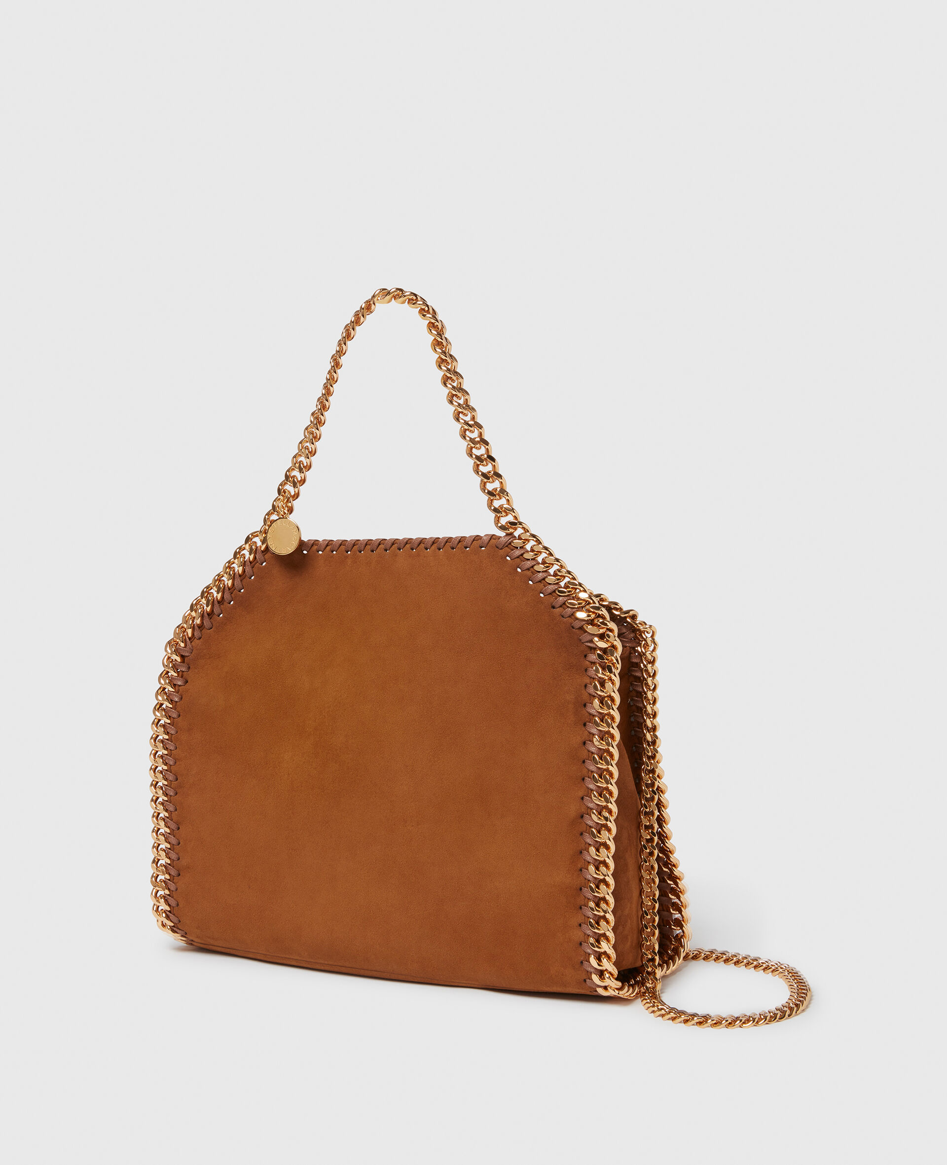 Mini cabas Falabella en daim-Marron-medium