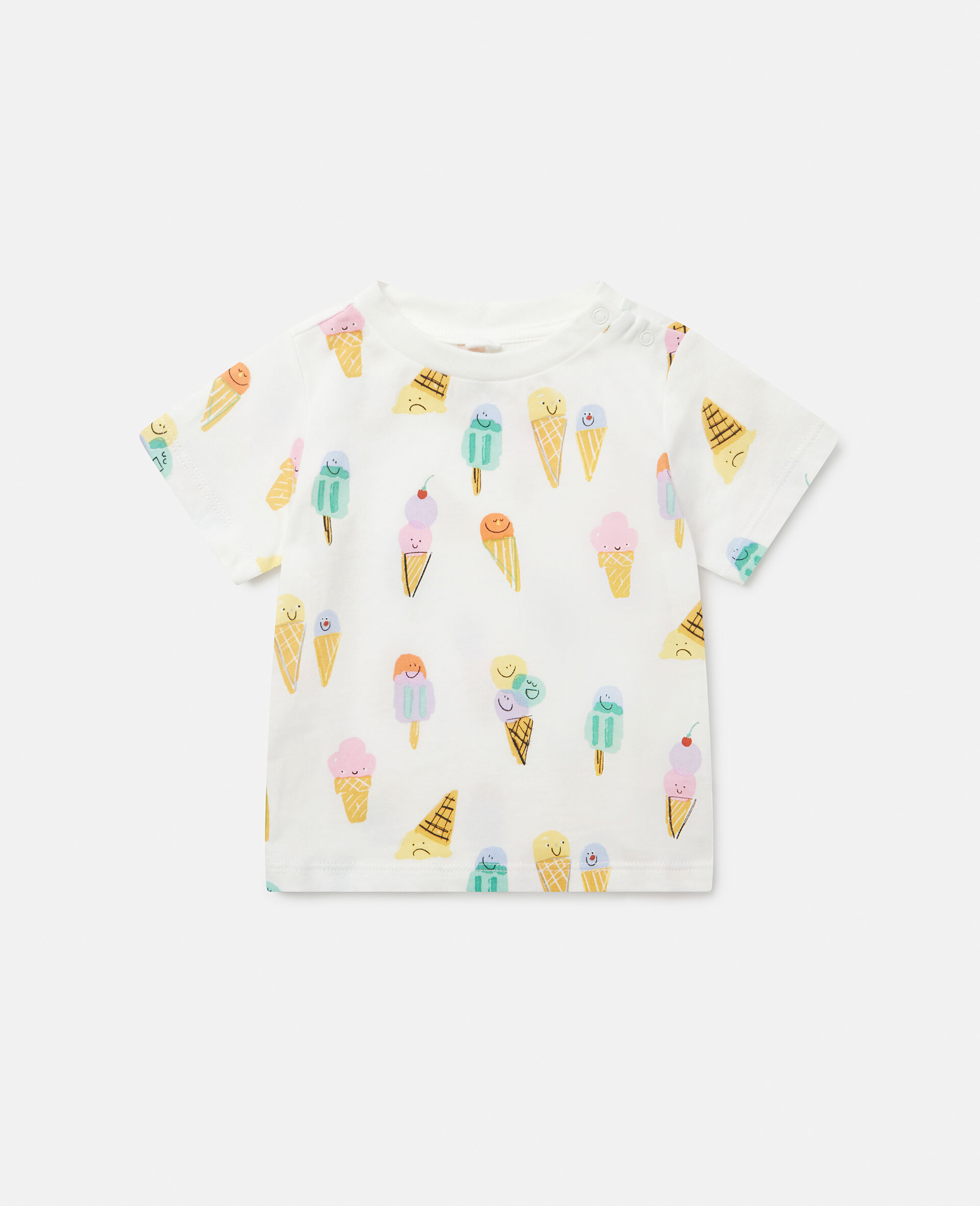 Ice Cream Print T-Shirt-Cream-large image number 0