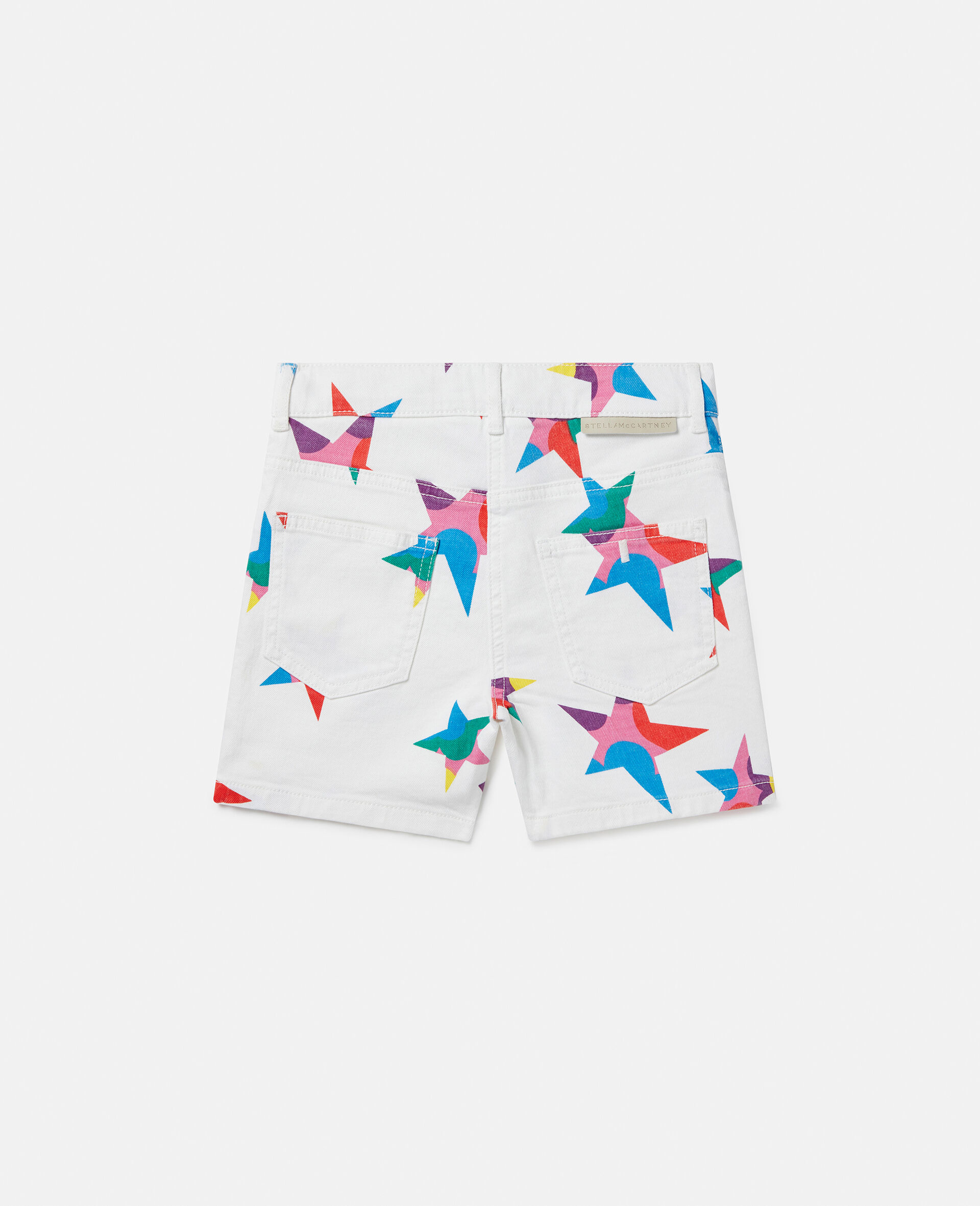 Star Print Shorts-White-large image number 2