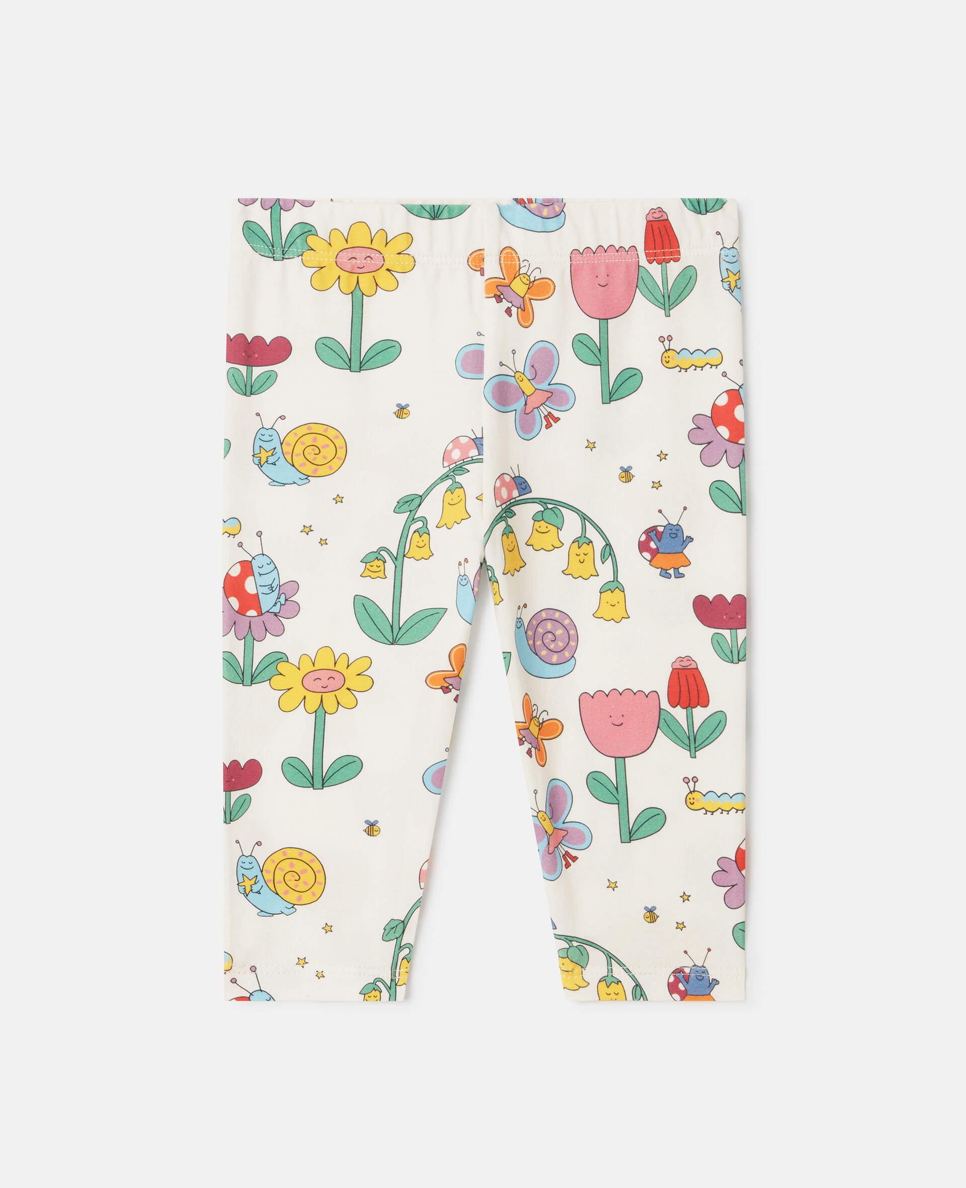 Floral Print Leggings-Multicolour-medium