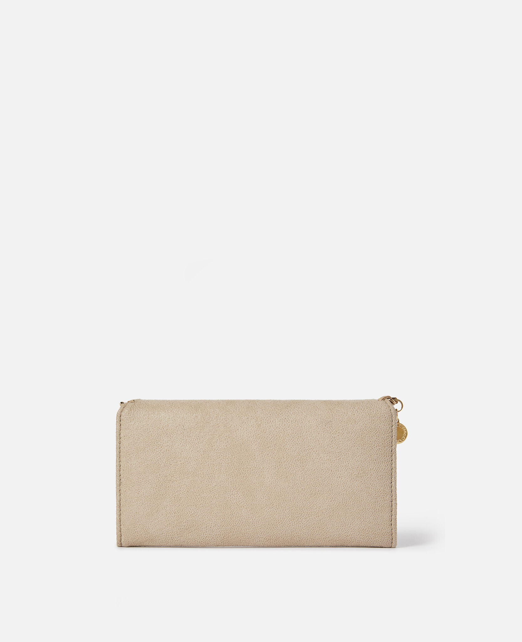 Women Clotted Cream Falabella Flap Continental Wallet