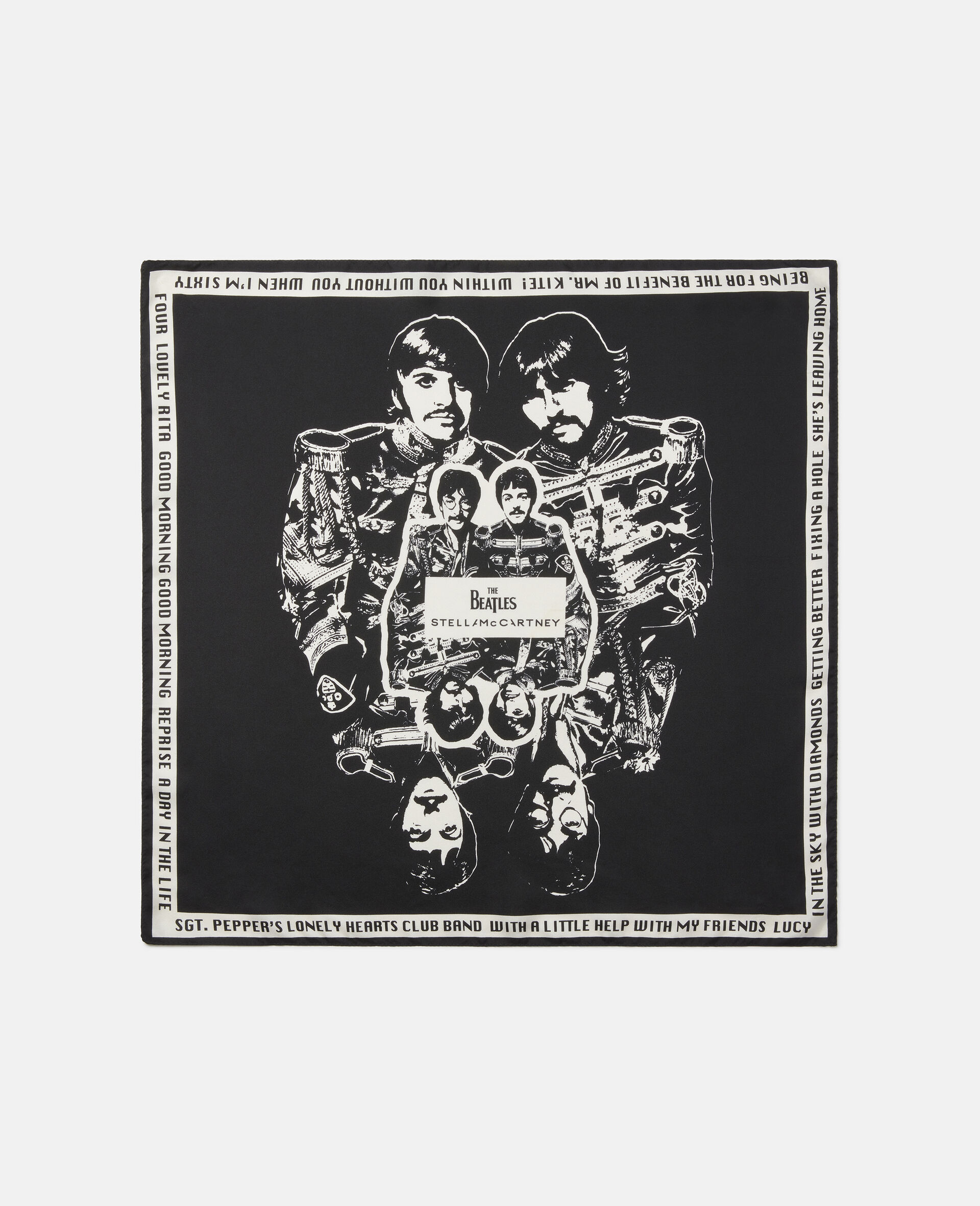 Get Back Silk Scarf -Black-large Get Back Silk Scarf -Black-large image number 0