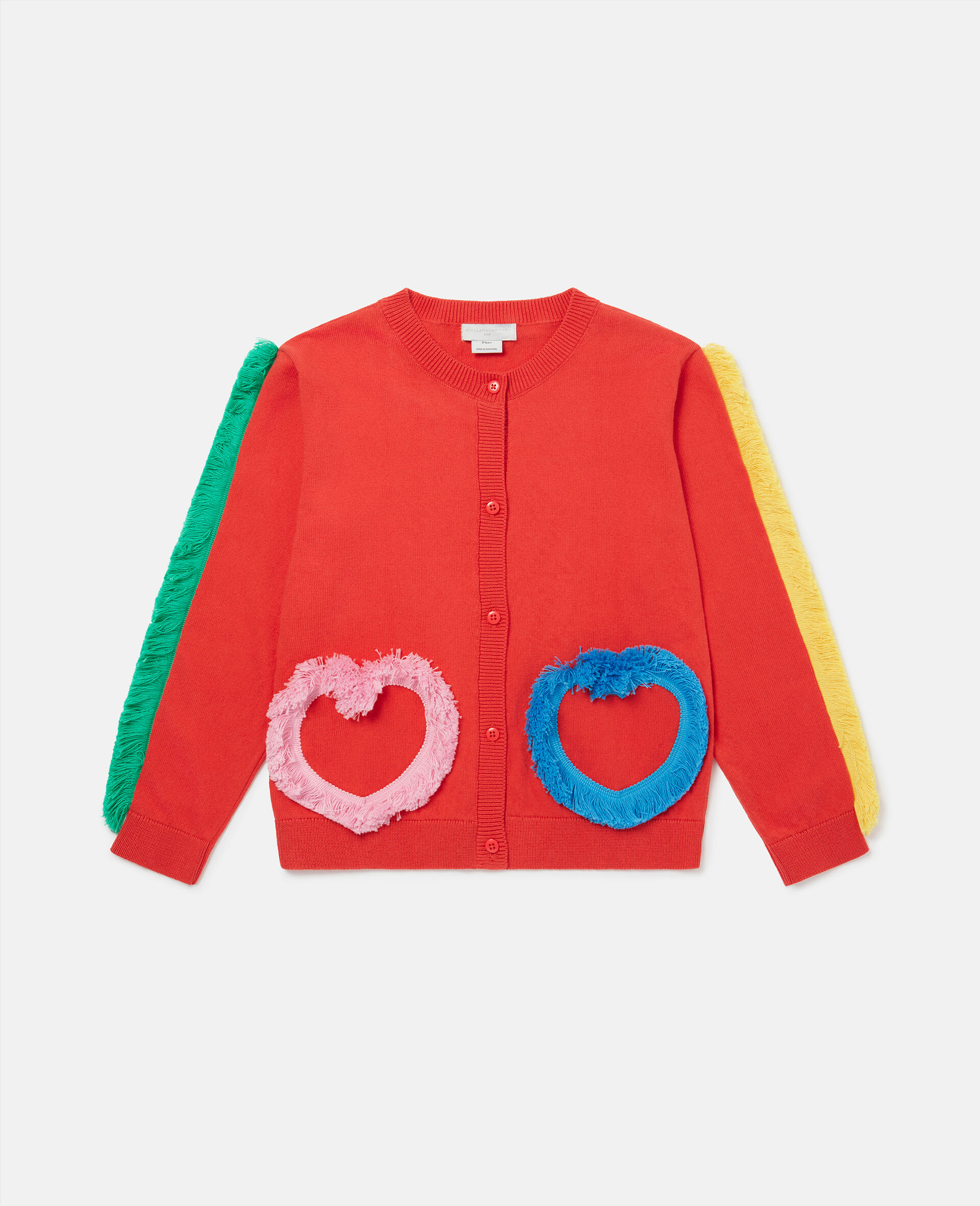 Fringed Heart Cardigan-Rot-large image number 0