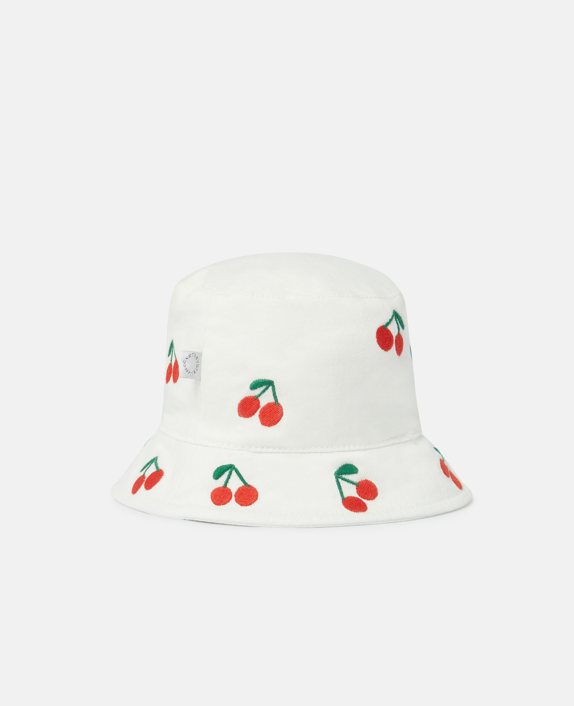 Cherry Embroidered Bucket Hat-Cream-large Cherry Embroidered Bucket Hat-Cream-large image number 1