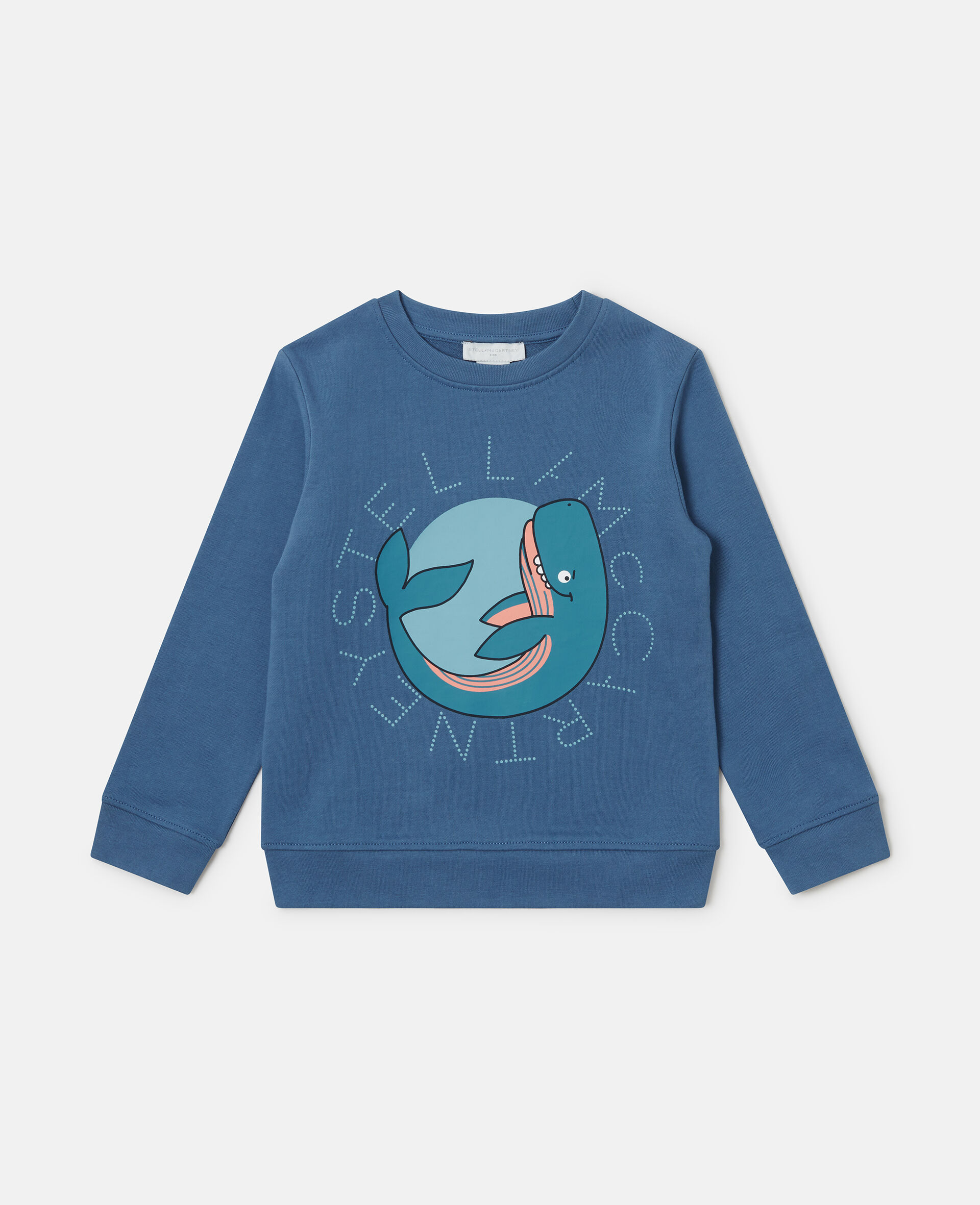 Whale Graphic Sweatshirt-Blue-large image number 0