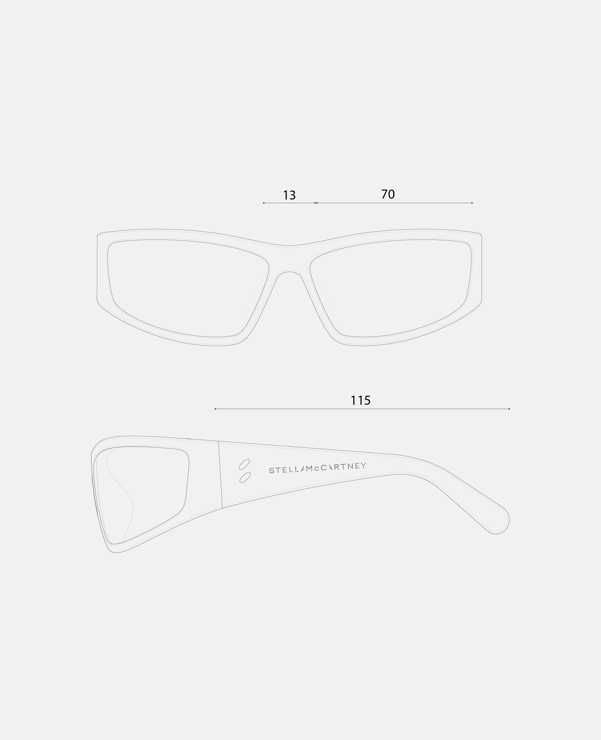 Rechteckige Sonnenbrille-Schwarz-large image number 2