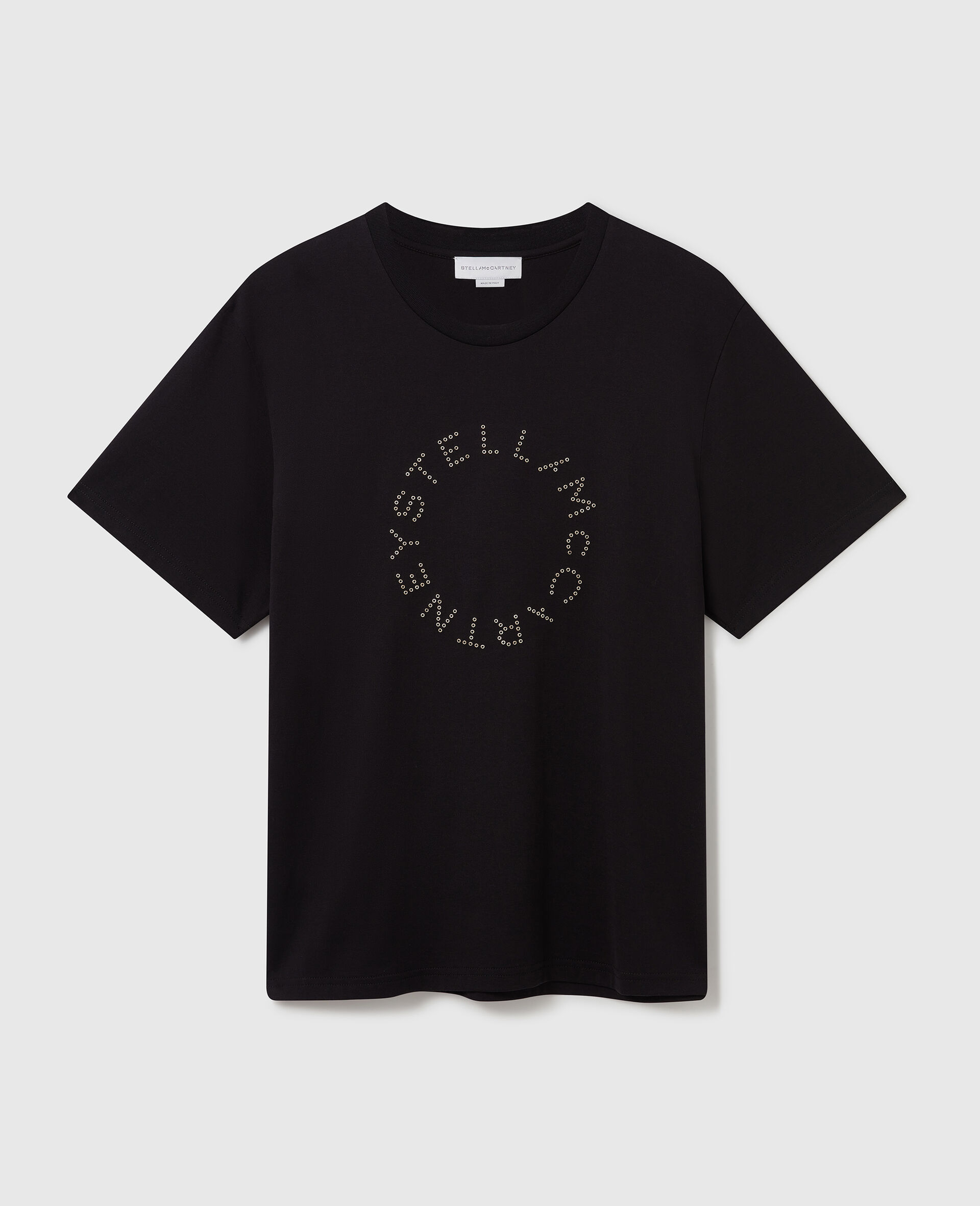 T-shirt boyfriend avec broderie logo-Noir-medium