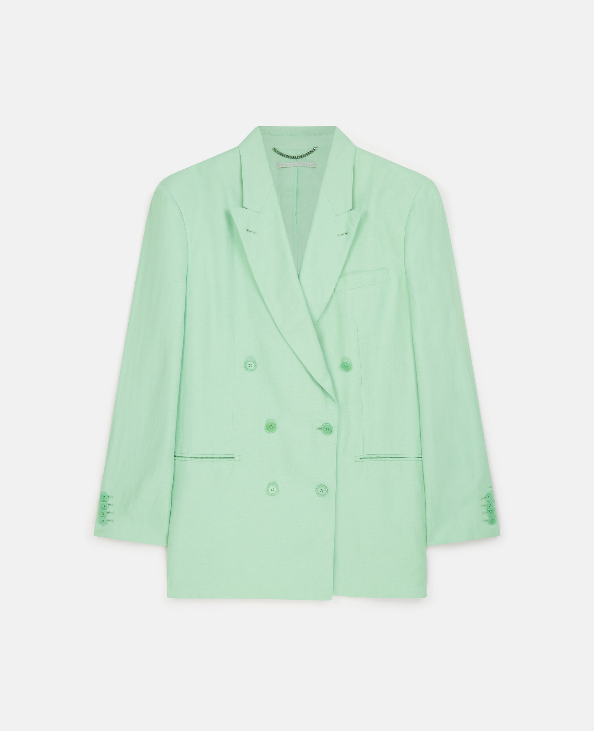 Oversized Double-Breasted Blazer-Green-large image number 0