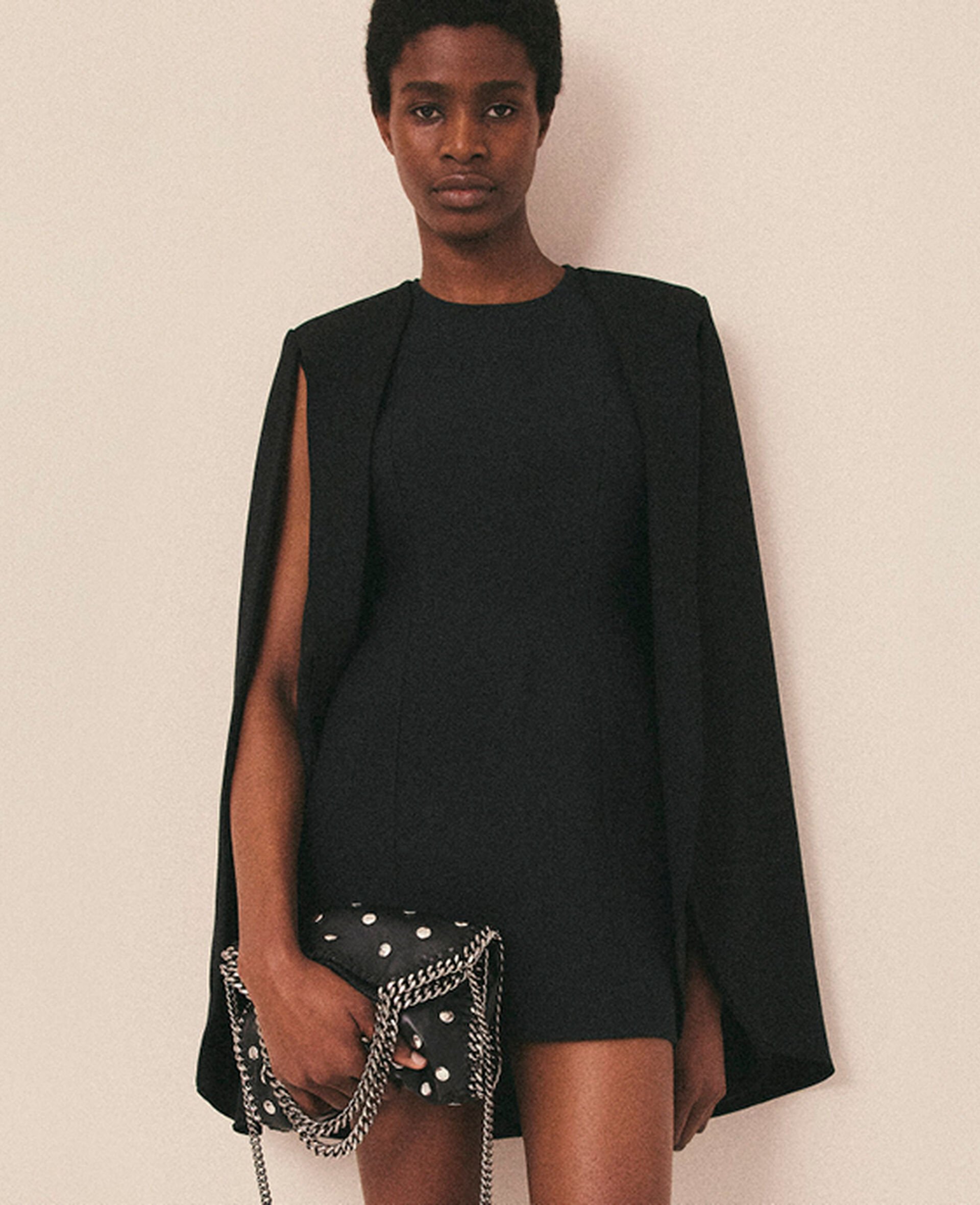 Studded Falabella Mini Tote Bag-Black-model