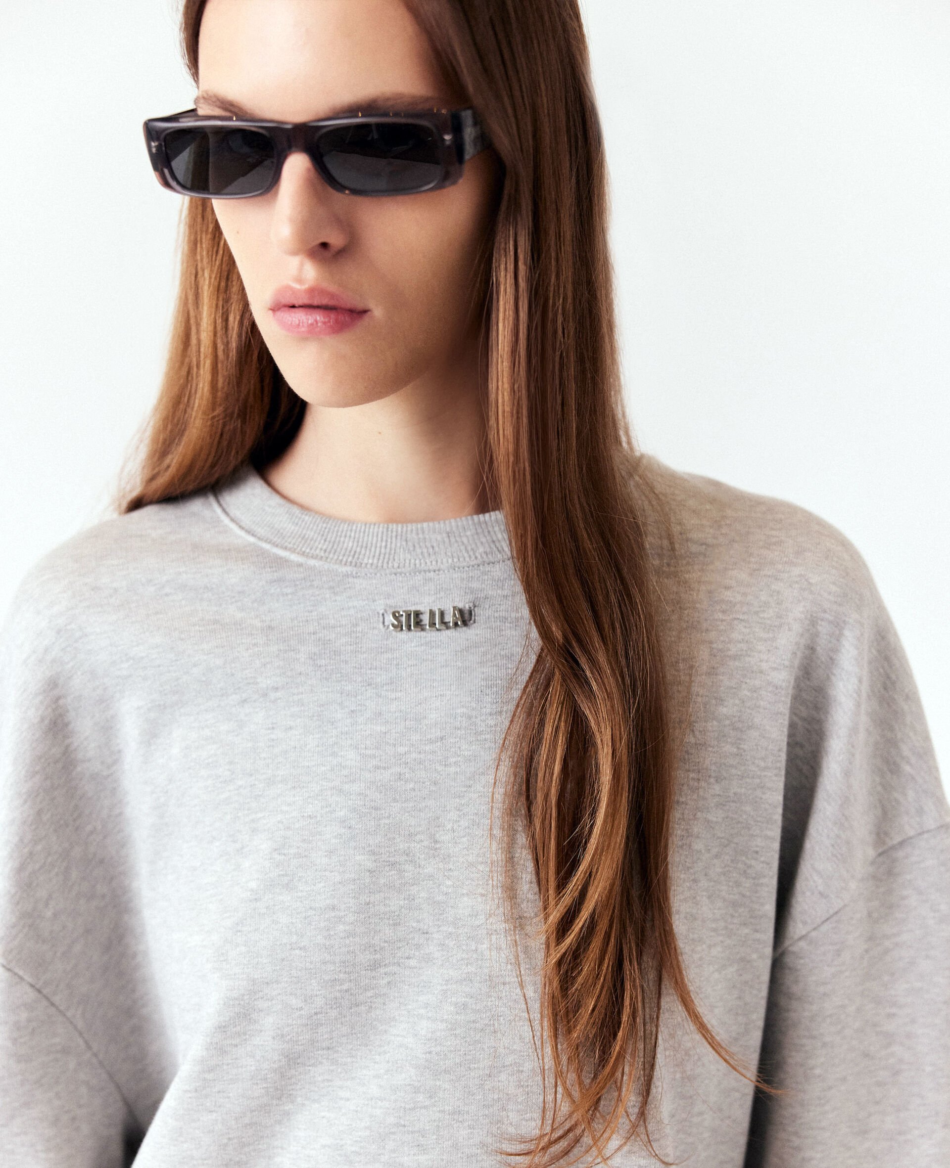Logo Charm Sweatshirt-Grey-large Logo Charm Sweatshirt-Grey-large image number 2