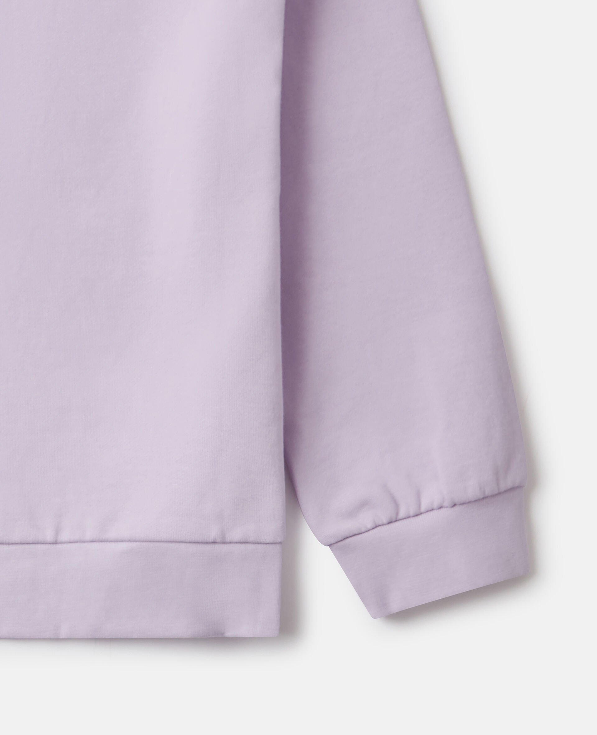 花朵图形圆领卫衣-Purple-large 花朵图形圆领卫衣-Purple-large image number 3