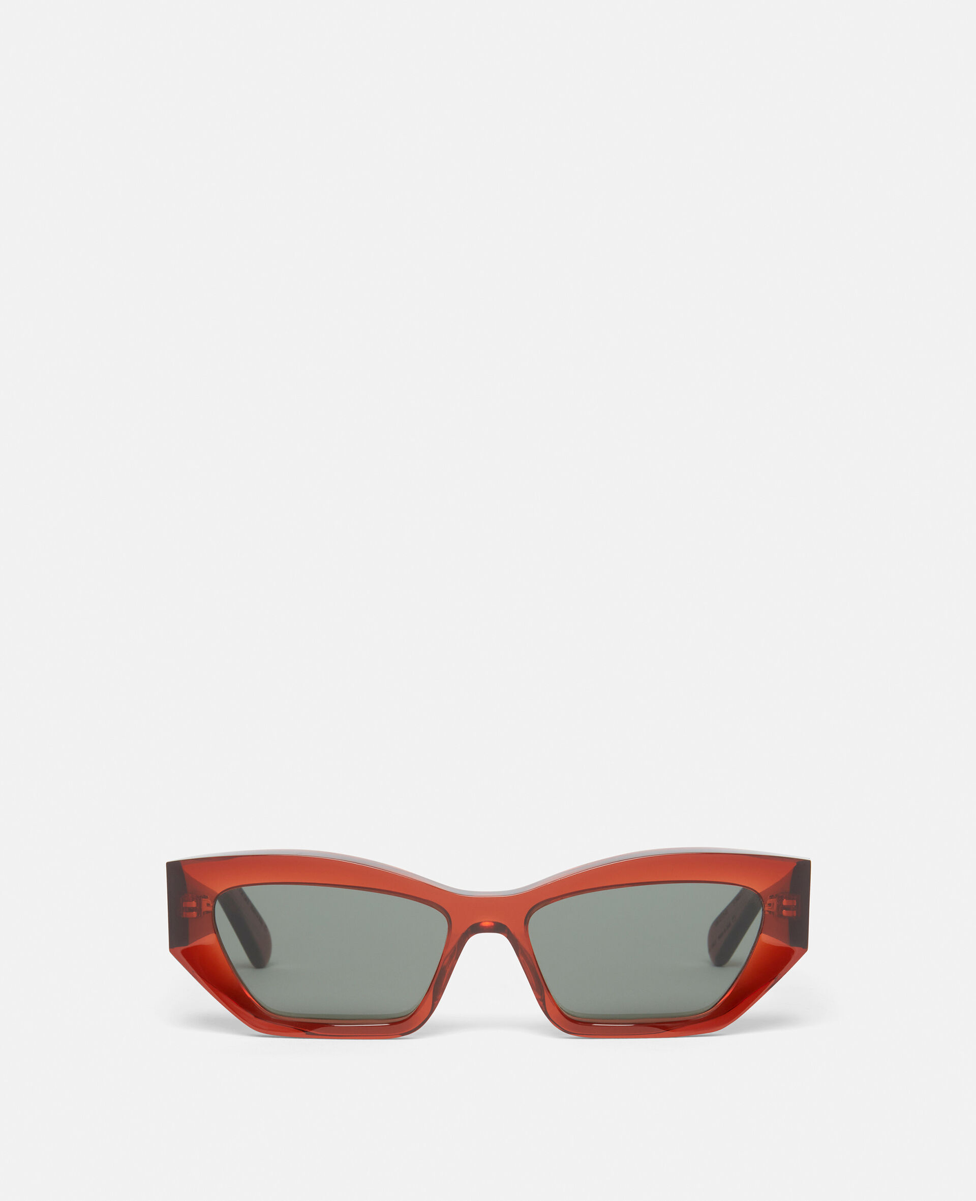 Cat-Eye-Sonnenbrille mit Logo-Rot-medium