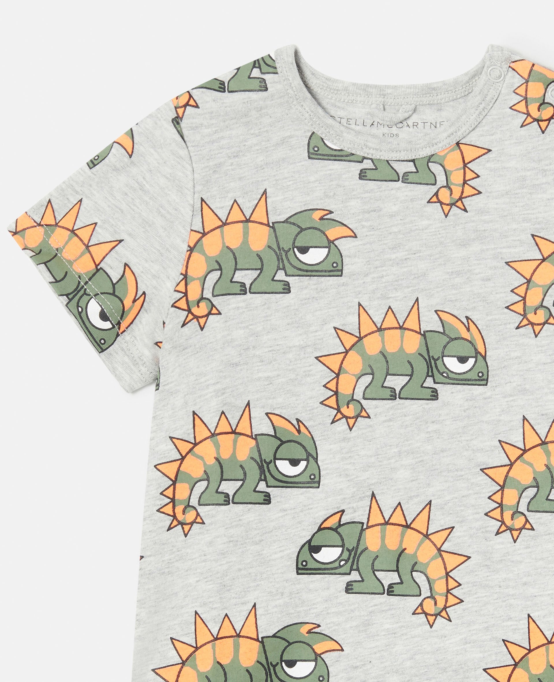Gecko Print Romper-Grey-large image number 1