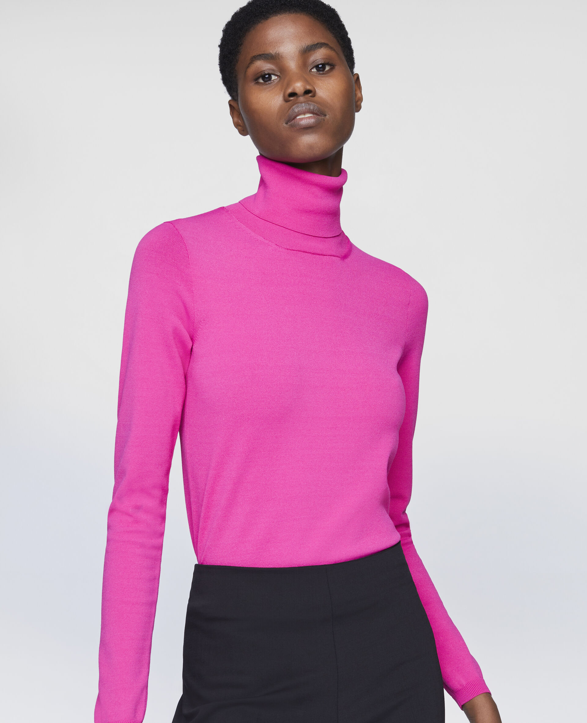 Compact Knit Top-Pink-large image number 2