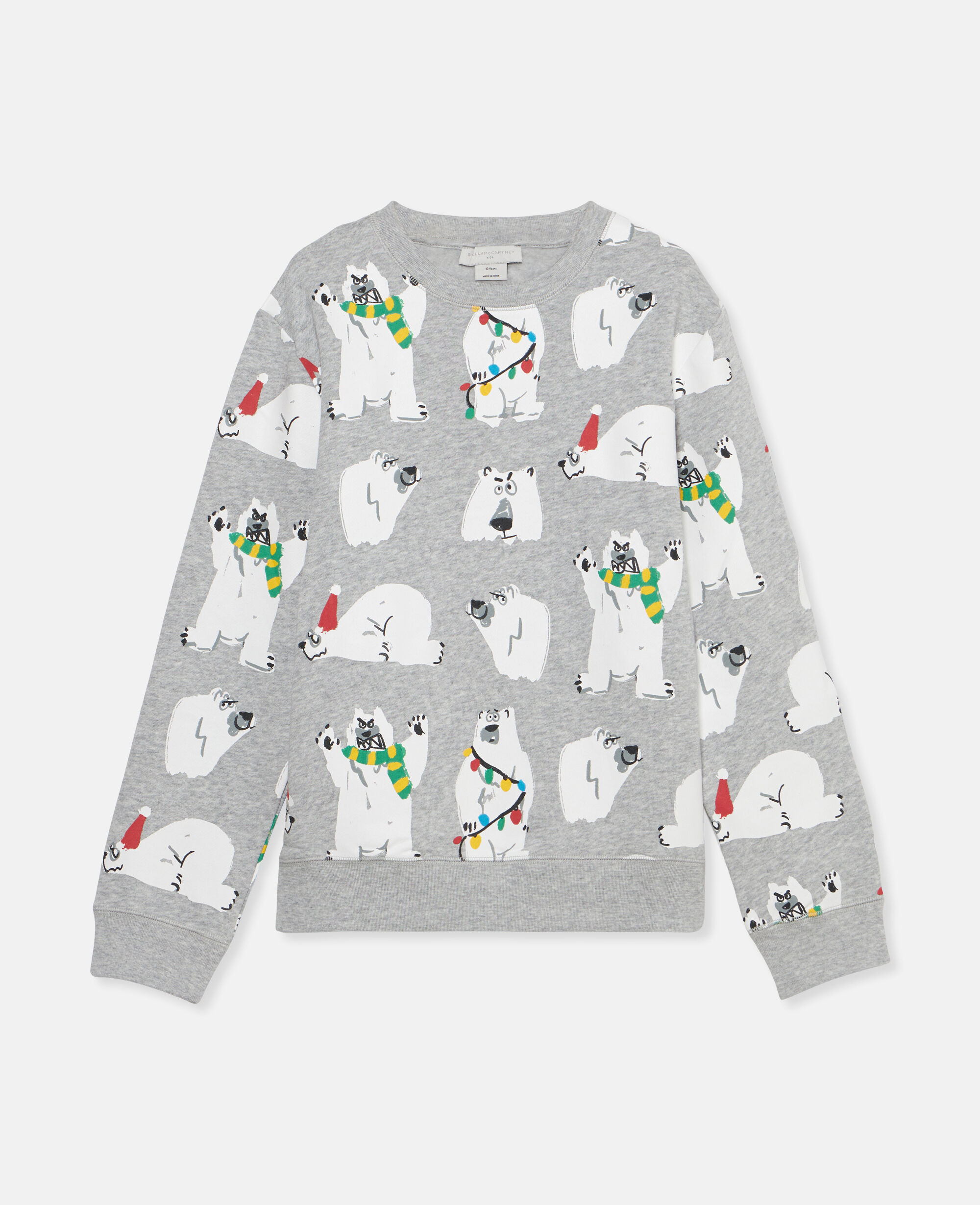 Women Grey Polar Bear Print Sweatshirt Stella McCartney KW