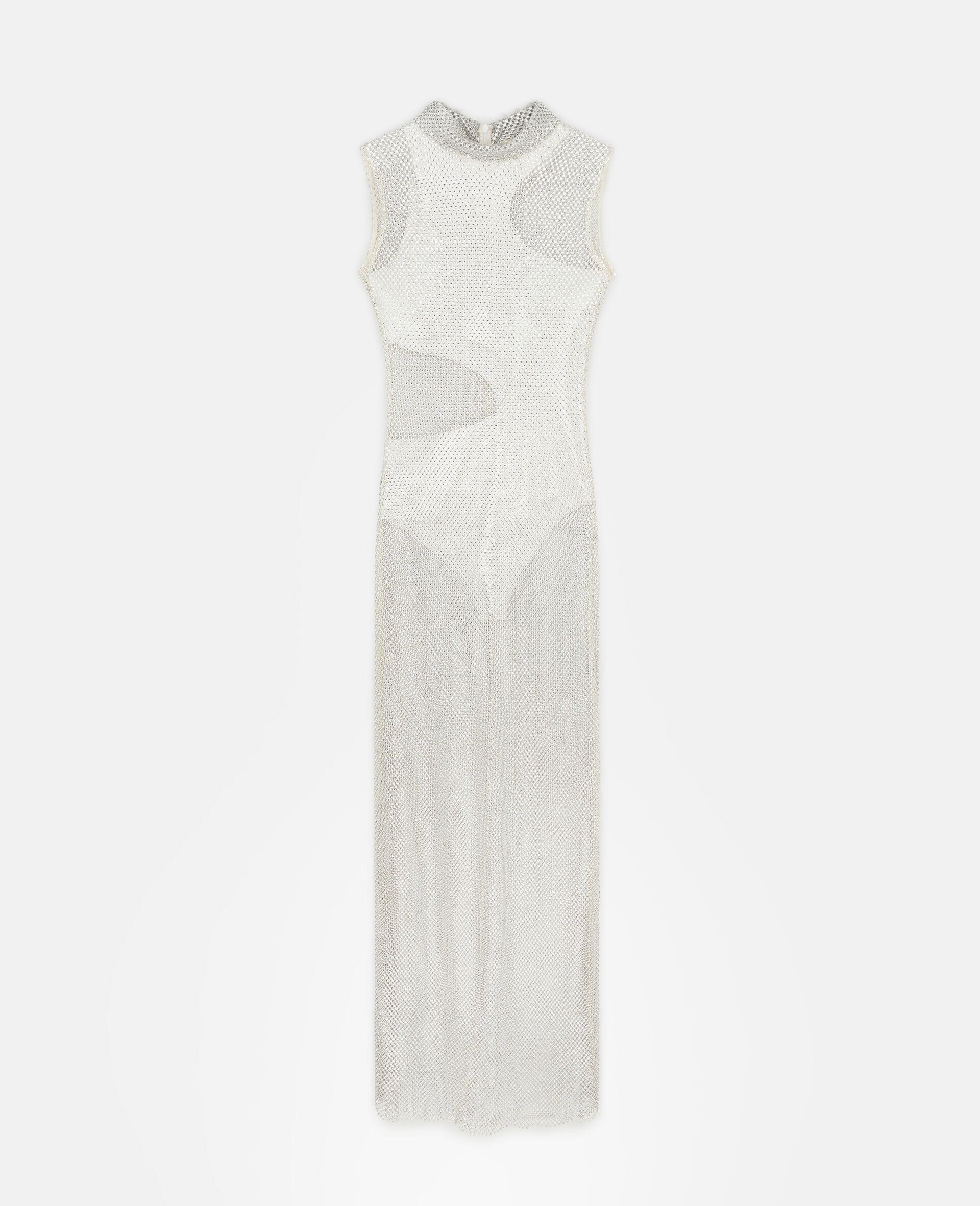 Transparent Crystal Maxi Dress -Grey-large image number 0