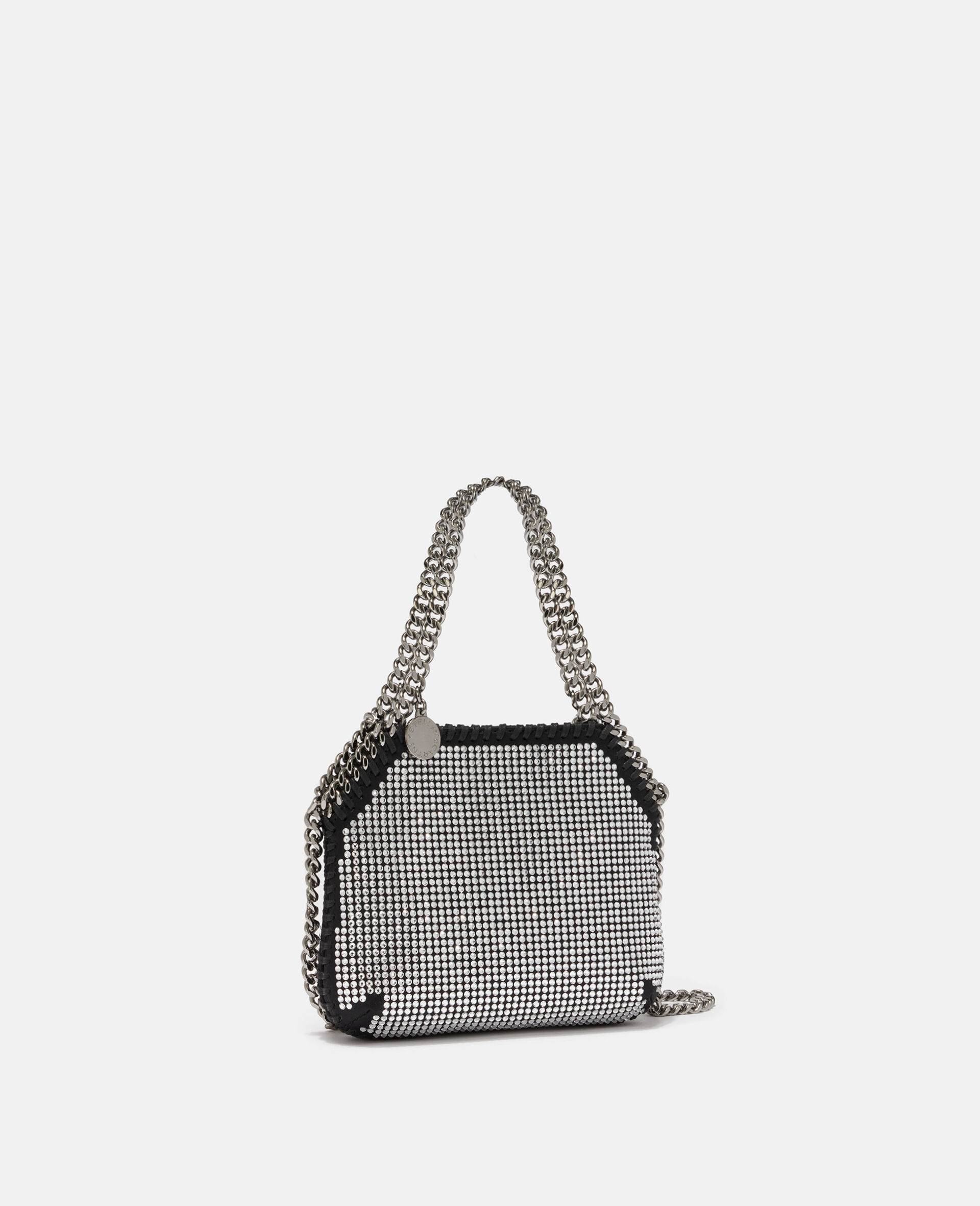 Falabella Crystal Mini Shoulder Bag-Black-large image number 3