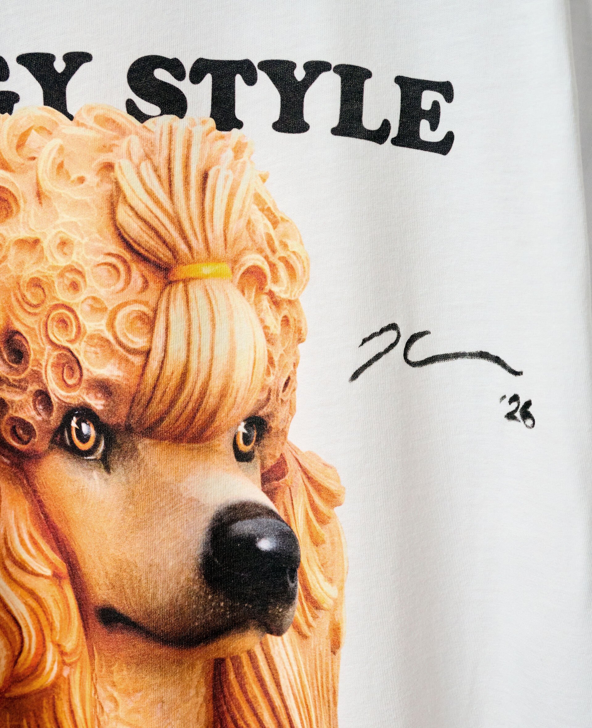 Signed&nbsp;Jeff Koons Doggy Style Tank-White-medium