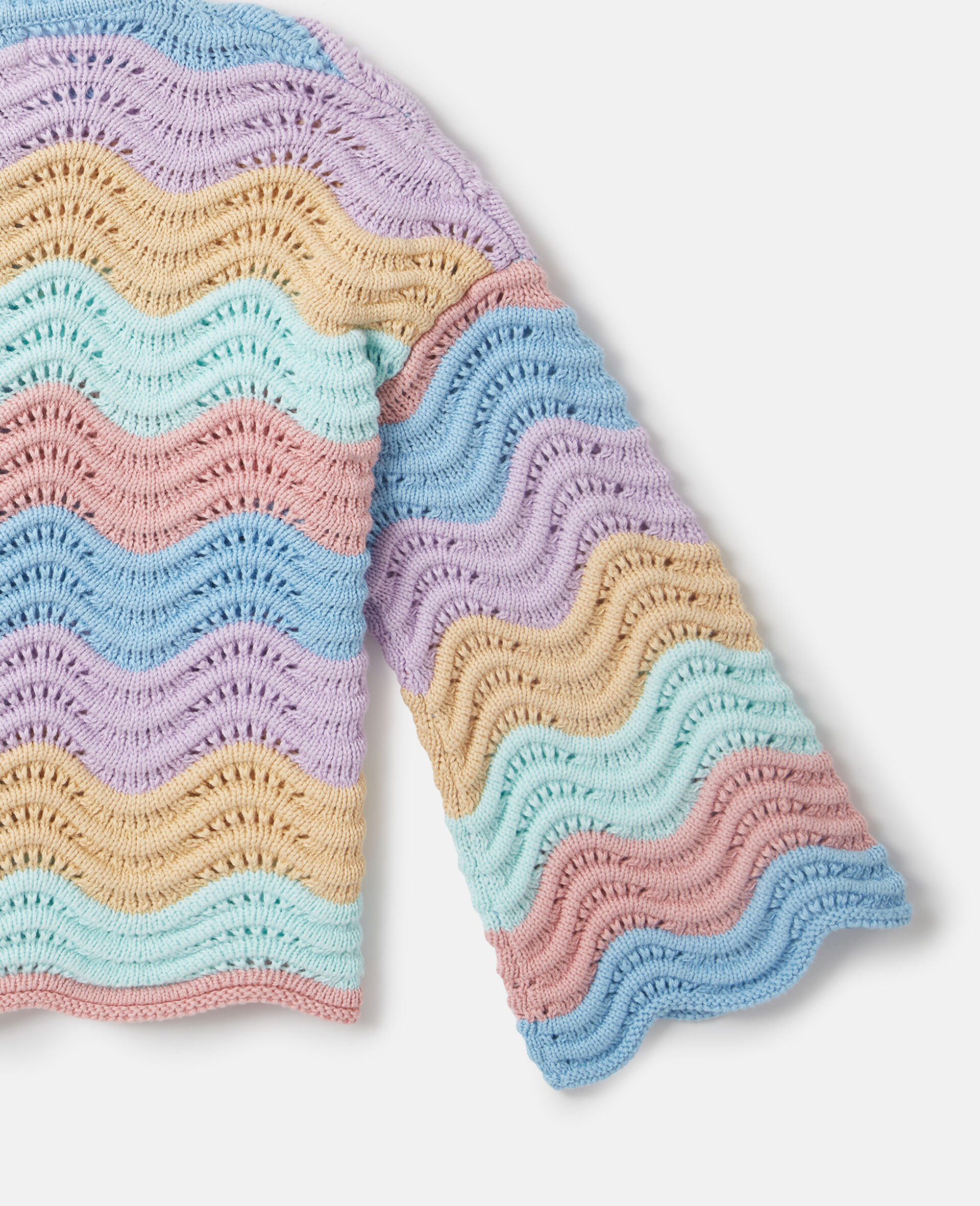 Zig-Zag Crocheted Cardigan-Multicoloured-large image number 3