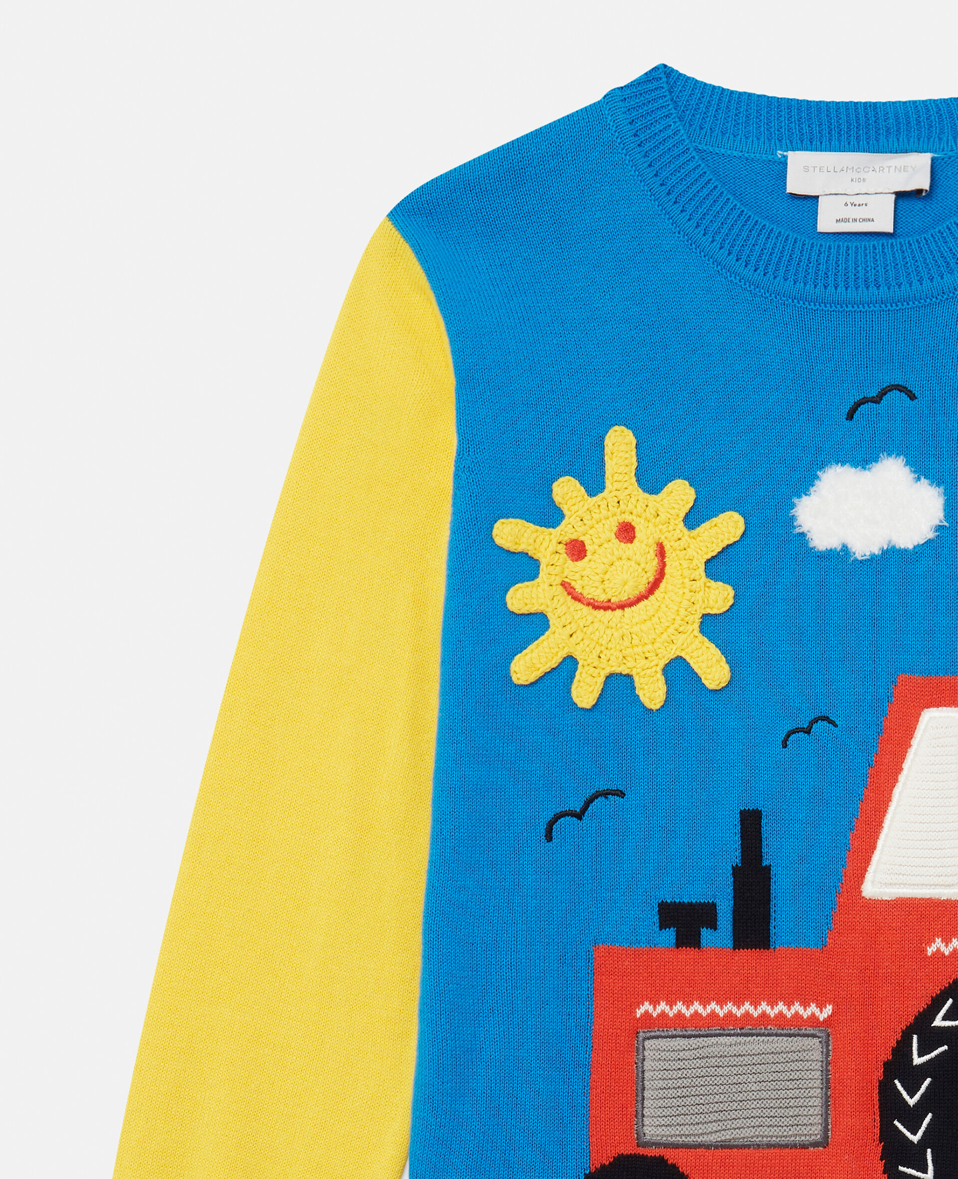 Farmyard Appliqué Knitted Jumper-Multicolour-large image number 1