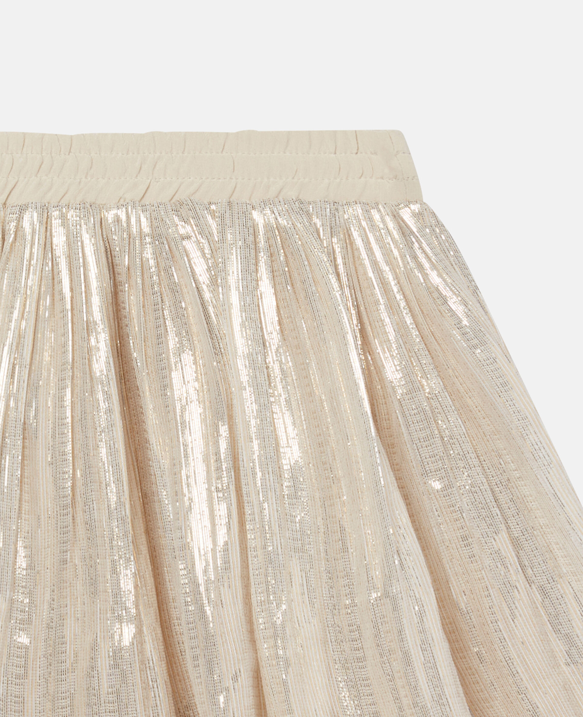 Gold Plisse Chiffon Skirt-Yellow-large image number 2