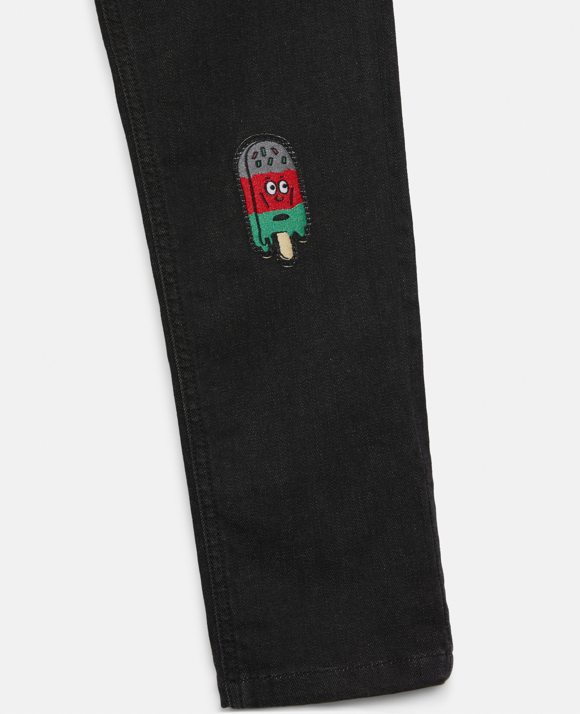 Ice Lolly Badges Denim Trousers-Black-large image number 3