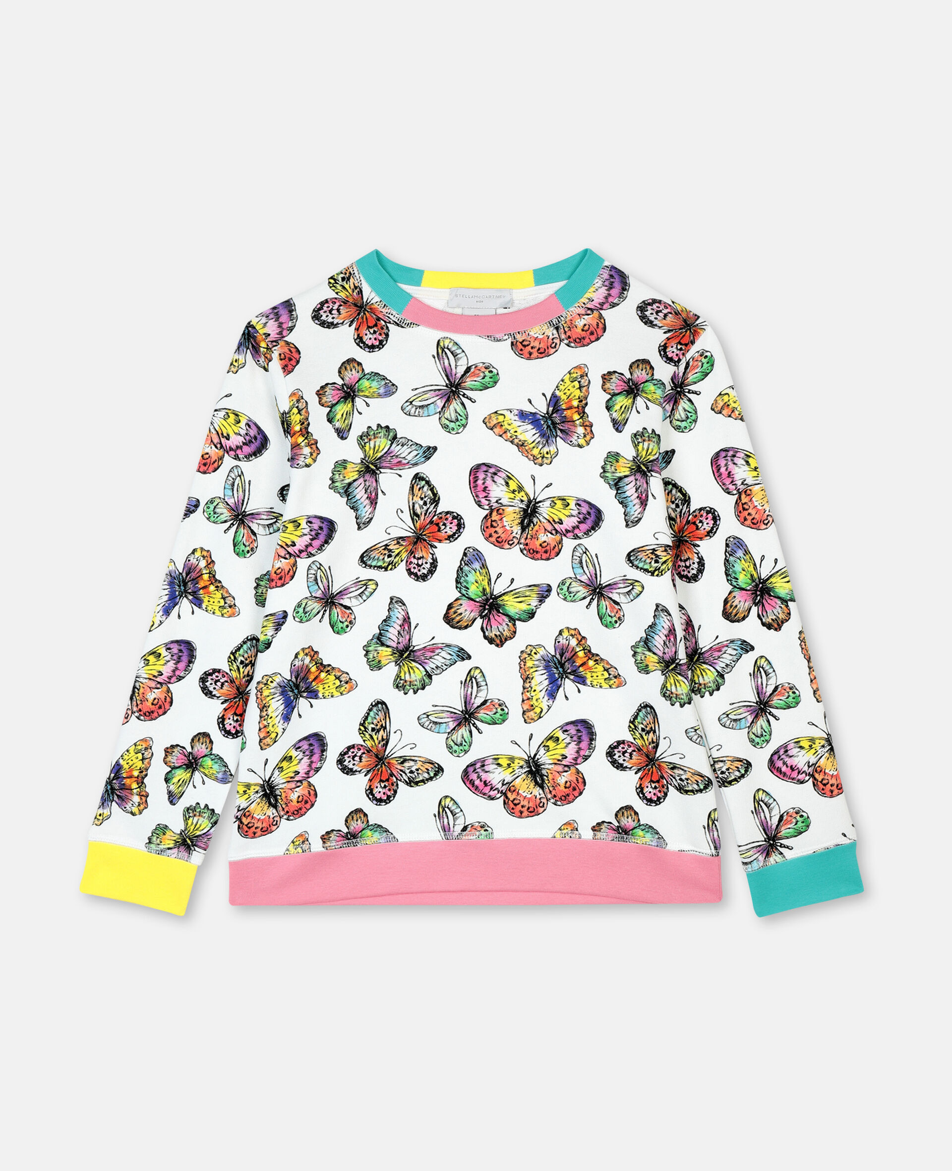 Butterfly Cotton Sweatshirt-Multicolour-large