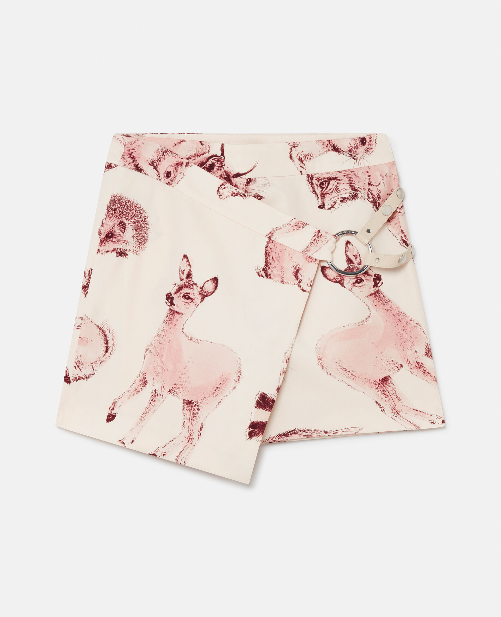 Rewild Fauna Print Silk Skirt-Pink-large image number 0