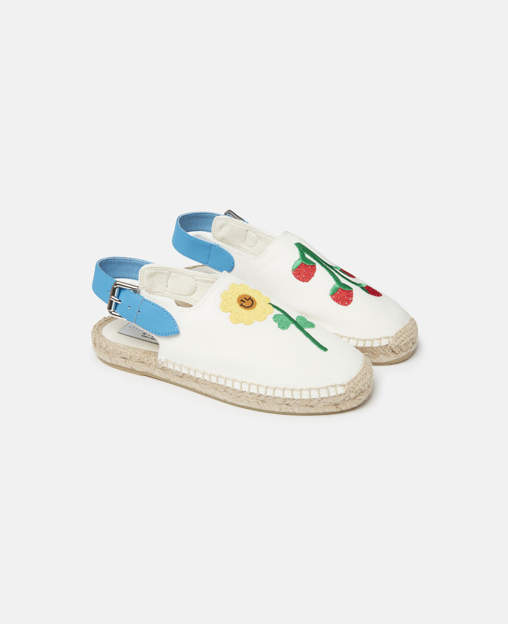Flower Embroidered Canvas Espadrilles-White-large Flower Embroidered Canvas Espadrilles-White-large image number 3
