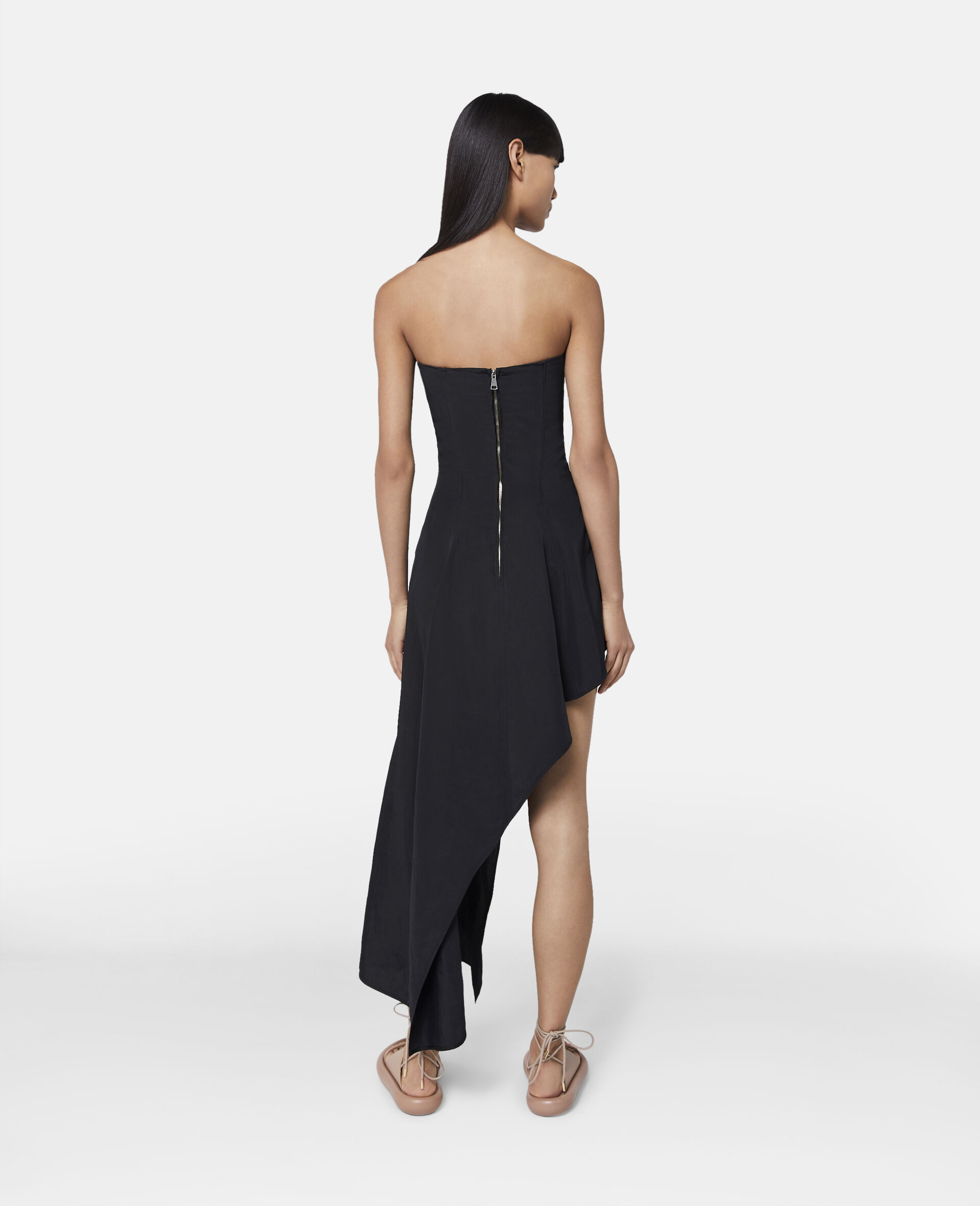 Bandeau Corset Dress-Black-large image number 2