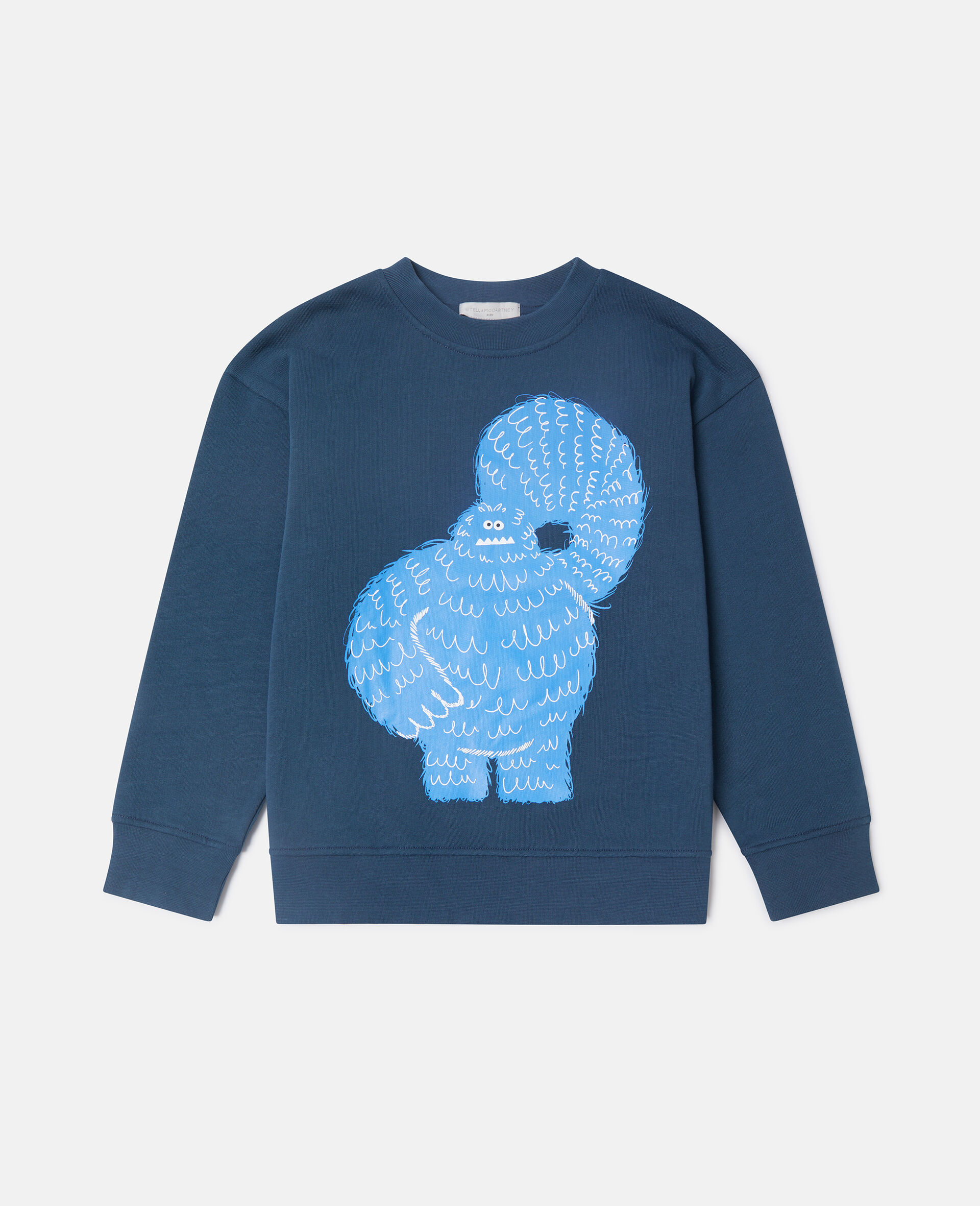 Monster Graphic Crewneck Sweatshirt-Blue-large image number 0