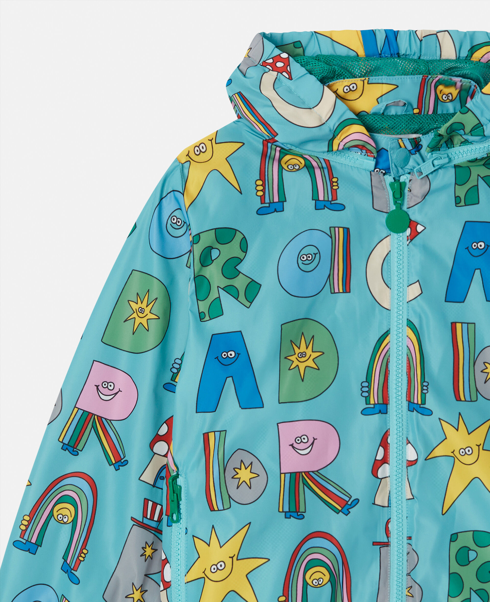 Impermeable a capuche avec inscription Stella Woodland-Bleu-large Impermeable a capuche avec inscription Stella Woodland-Bleu-large image number 1