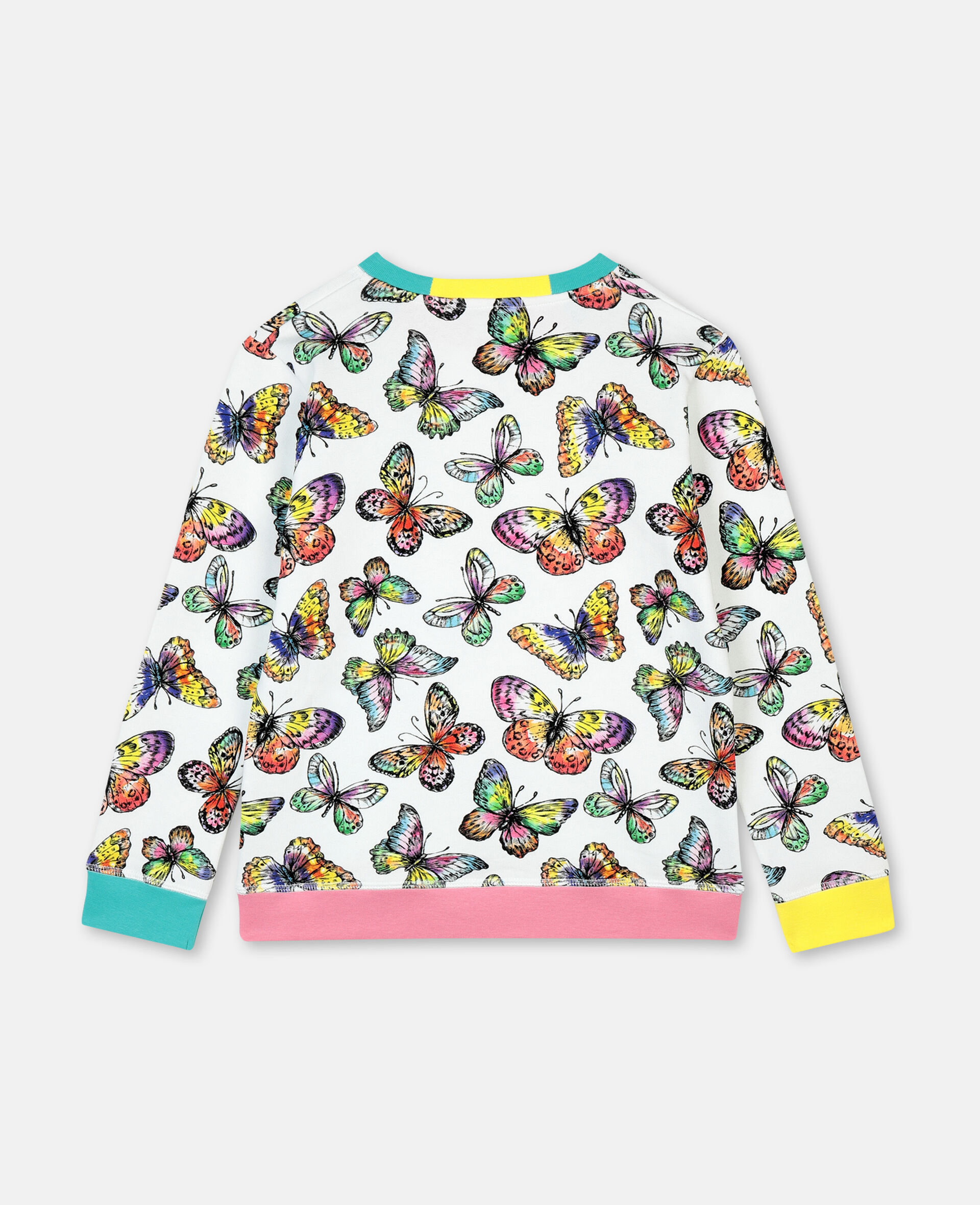Butterfly Cotton Sweatshirt-Multicolour-large image number 3