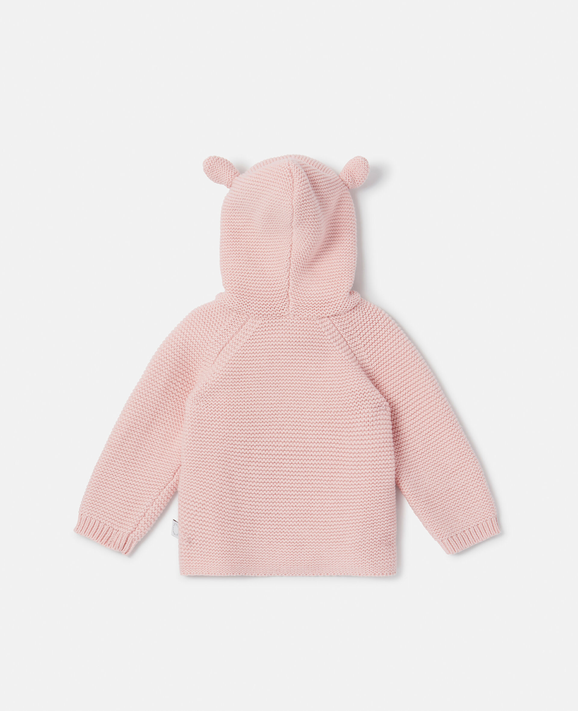 3D Ear Fringed Hooded Cardigan-Pink-large image number 2