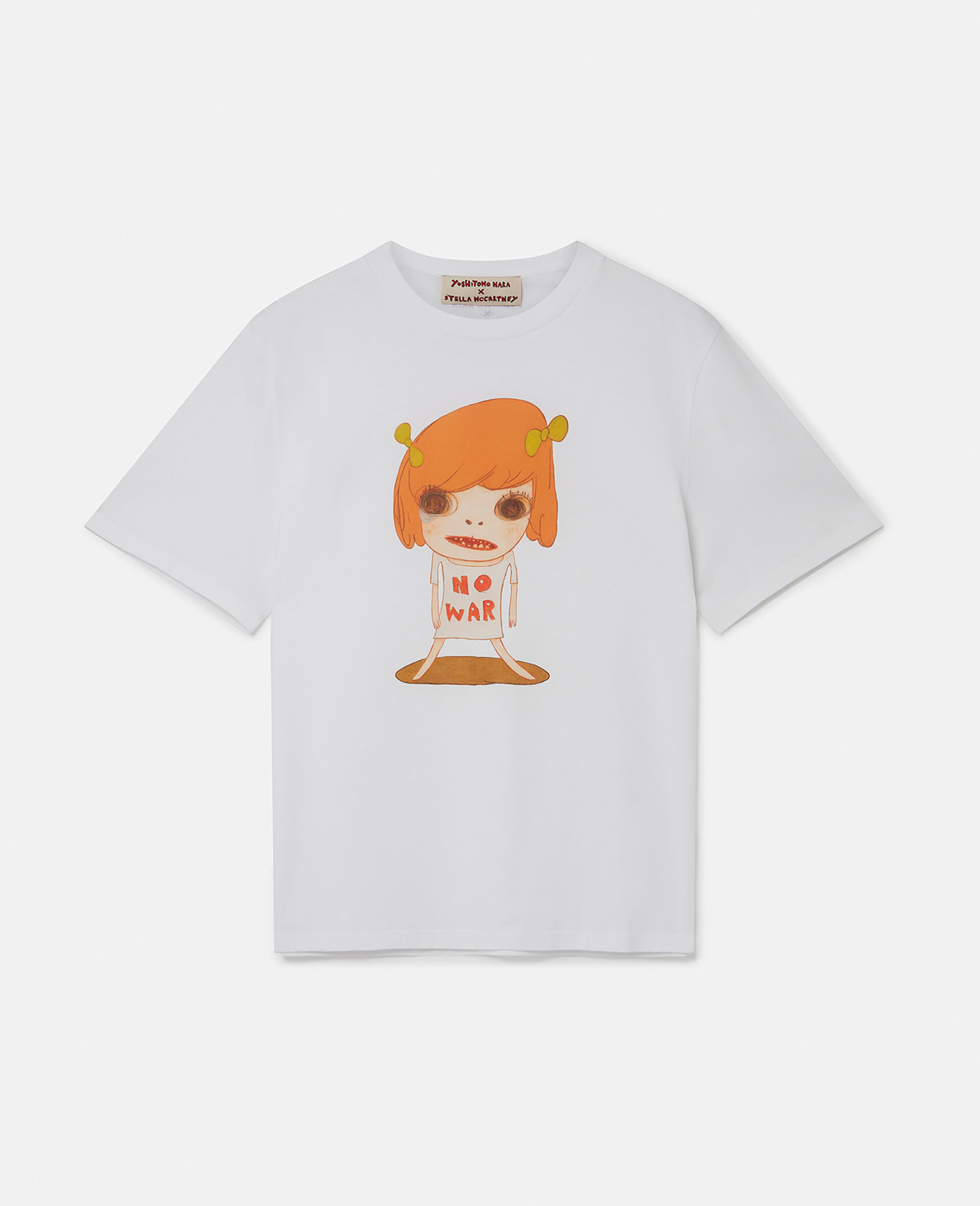 T-shirt con stampa No War-Bianco-large image number 0