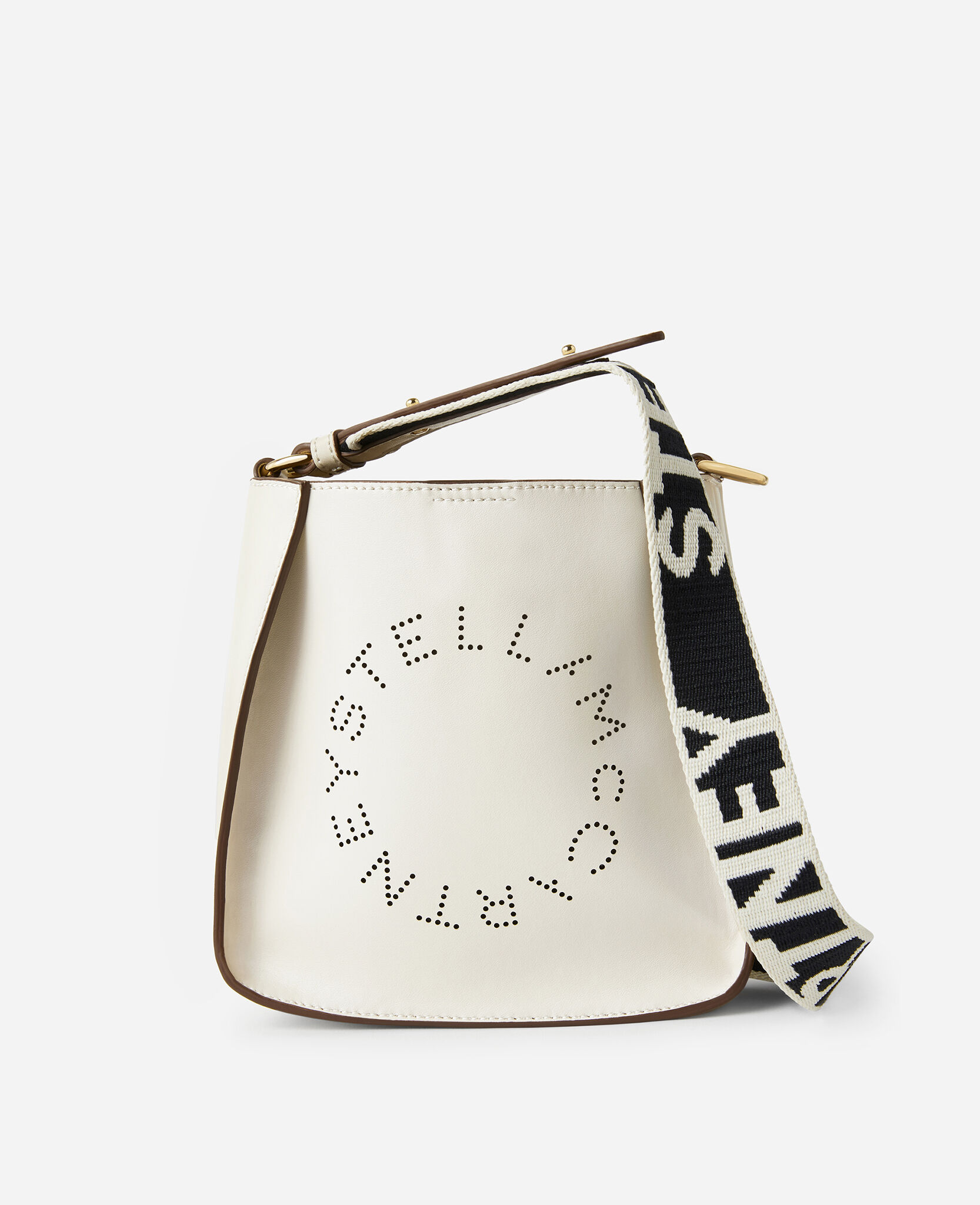 Women Pure White Mini Stella Logo Shoulder Bag | Stella McCartney US
