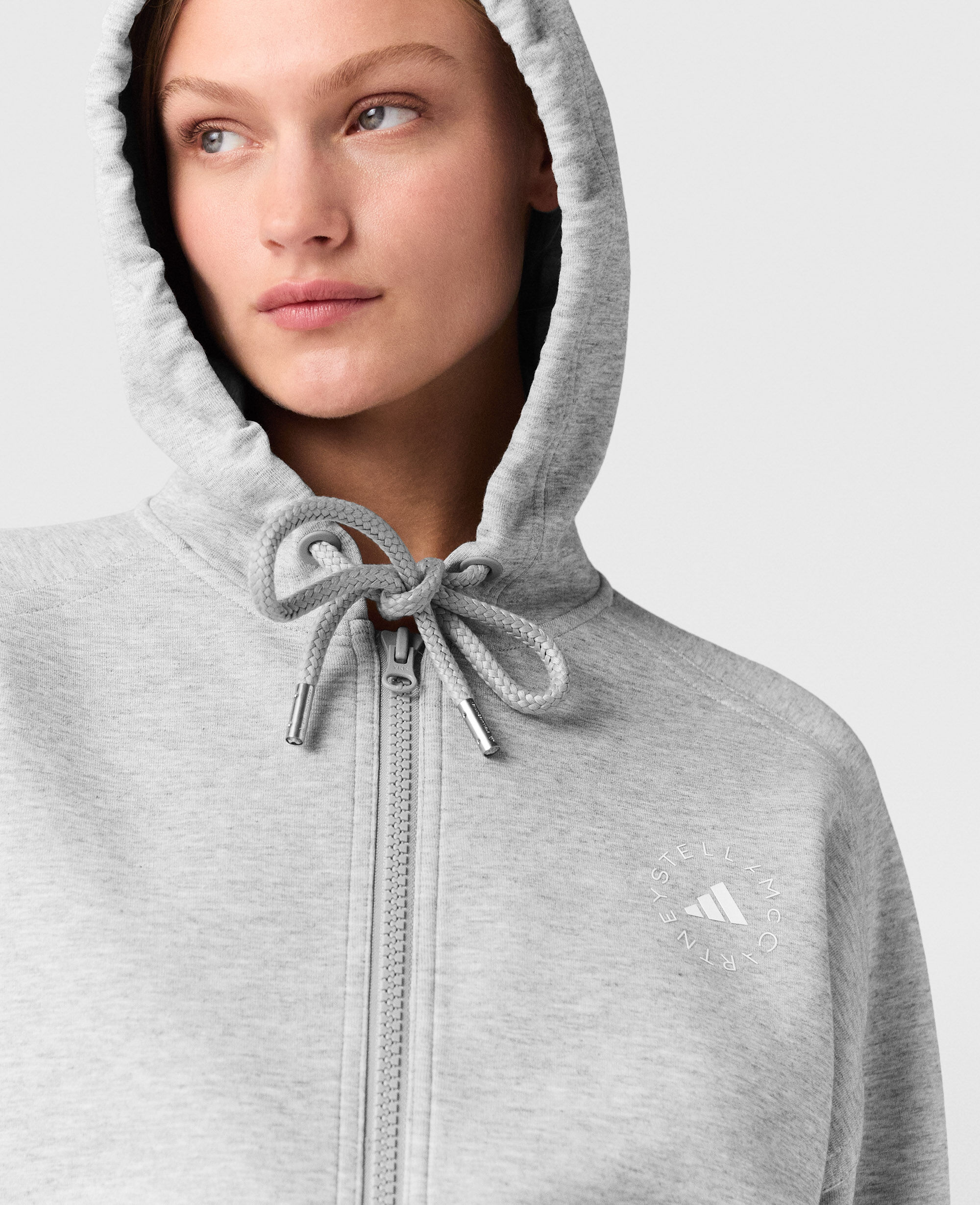 Women Gray Heather TrueLife Full-Zipper Hoodie | Stella