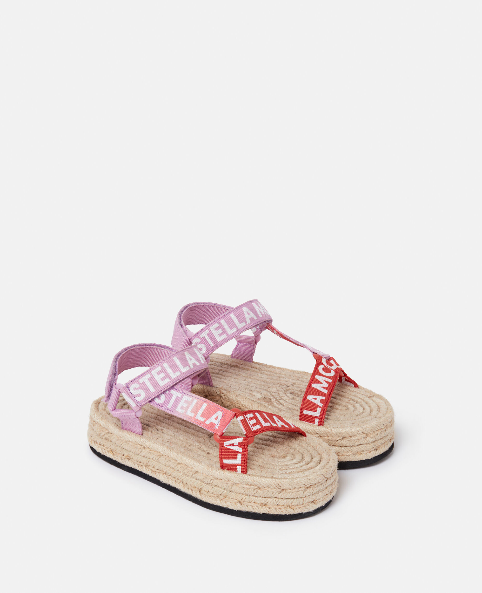 Women マルチカラー ロゴテープ付き プラットフォーム エスパドリーユ サンダル | Stella McCartney JP
