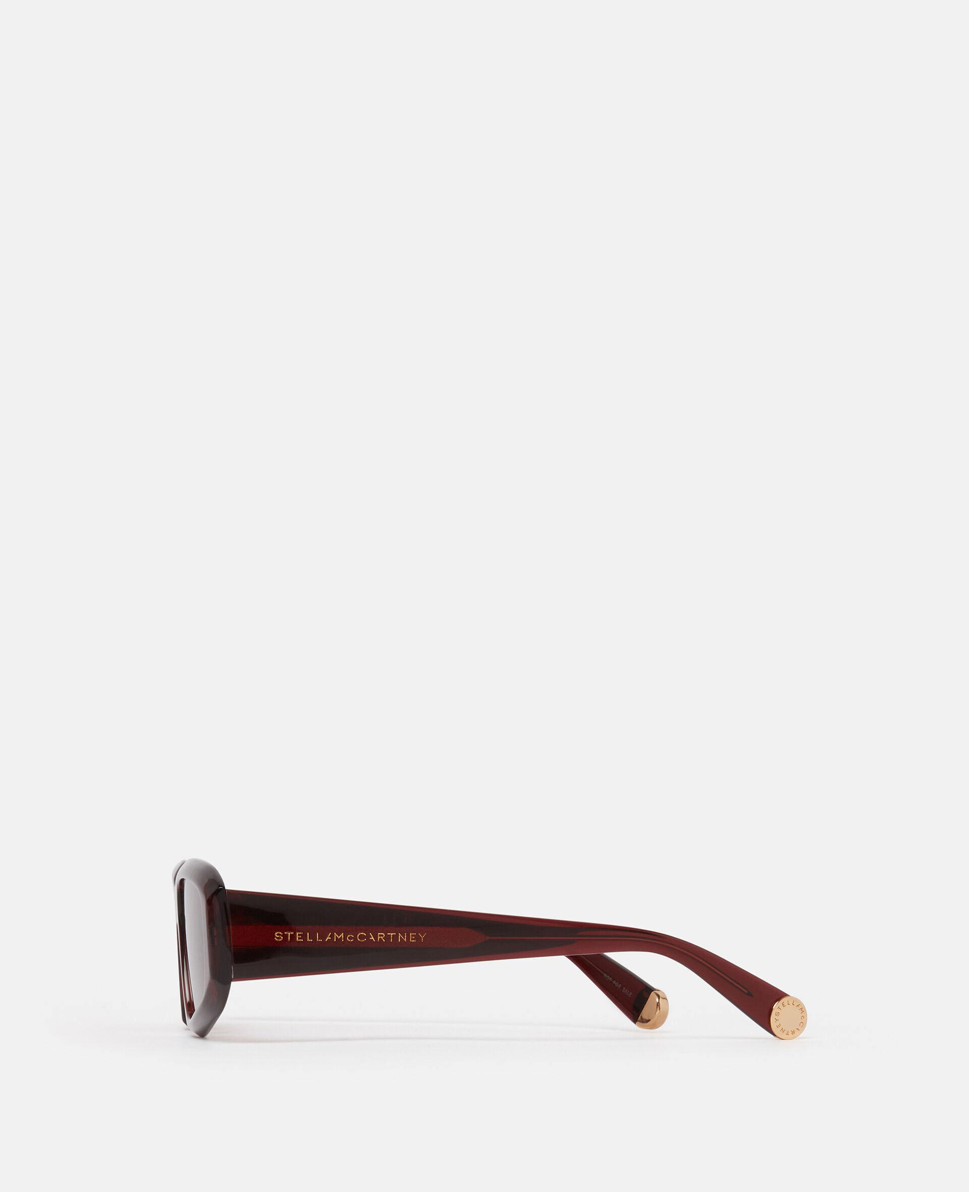 Abstract Rectangle Sunglasses-Burgundy-medium Abstract Rectangle Sunglasses-Burgundy-medium