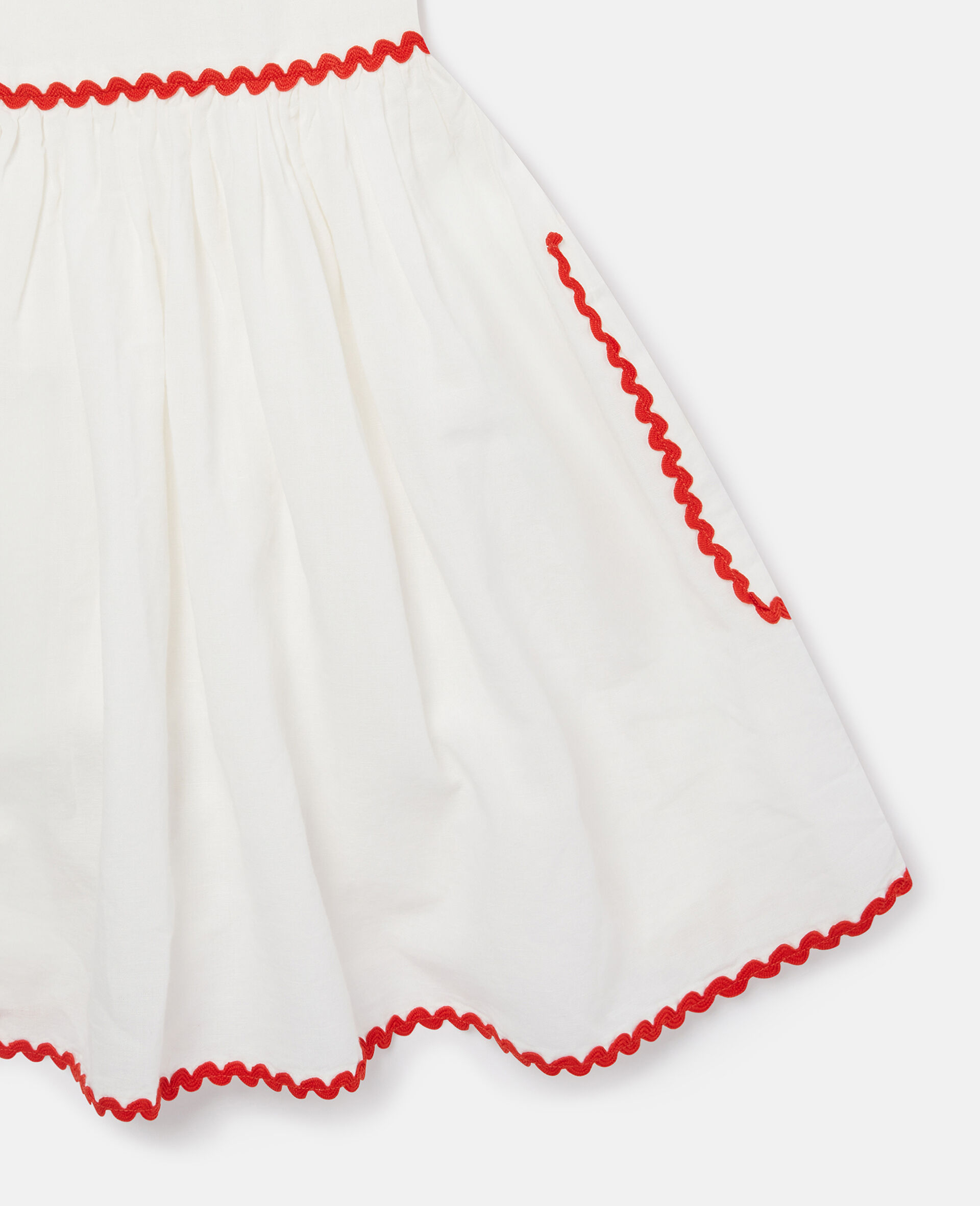 Robe sans manches avec broderie fraise-Cream-large image number 3