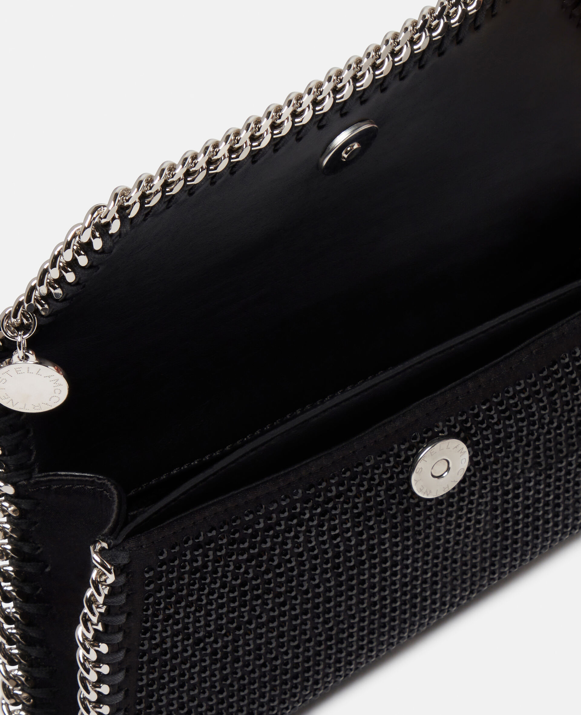 Falabella Crystal Hotfix Clutch-Black-large image number 3