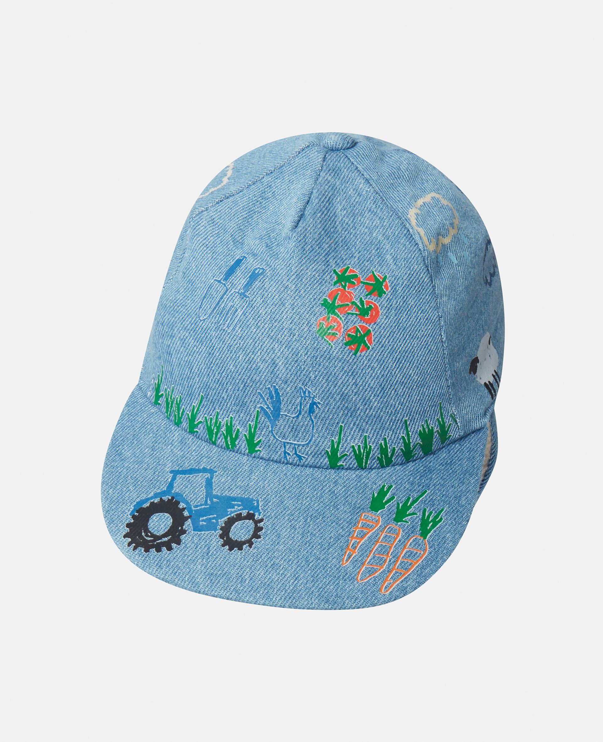 Farmyard Embroidered Hat with Ear Flaps-Blue-large Farmyard Embroidered Hat with Ear Flaps-Blue-large image number 2