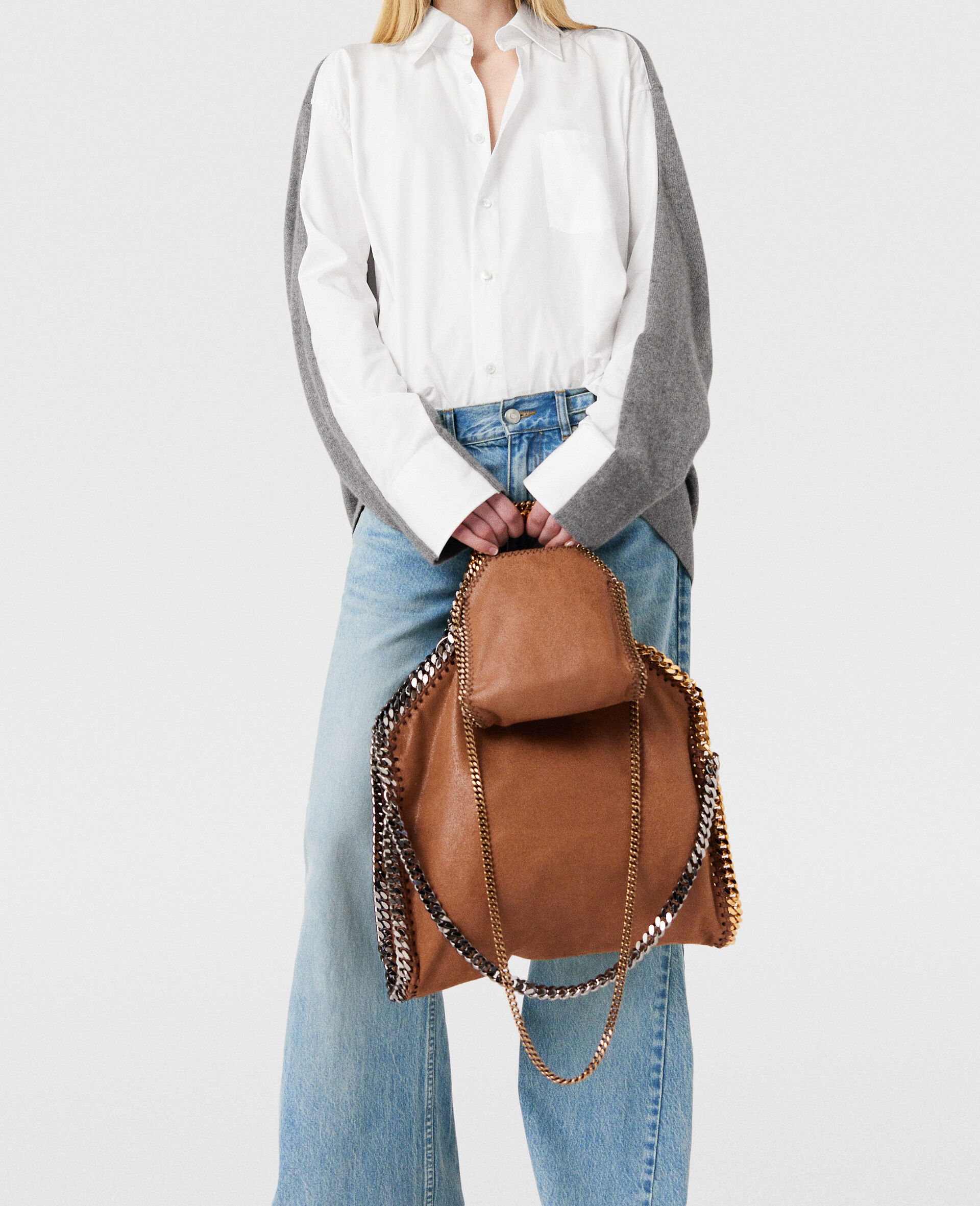 衬衫细节长袖套衫-灰色-large image number 5