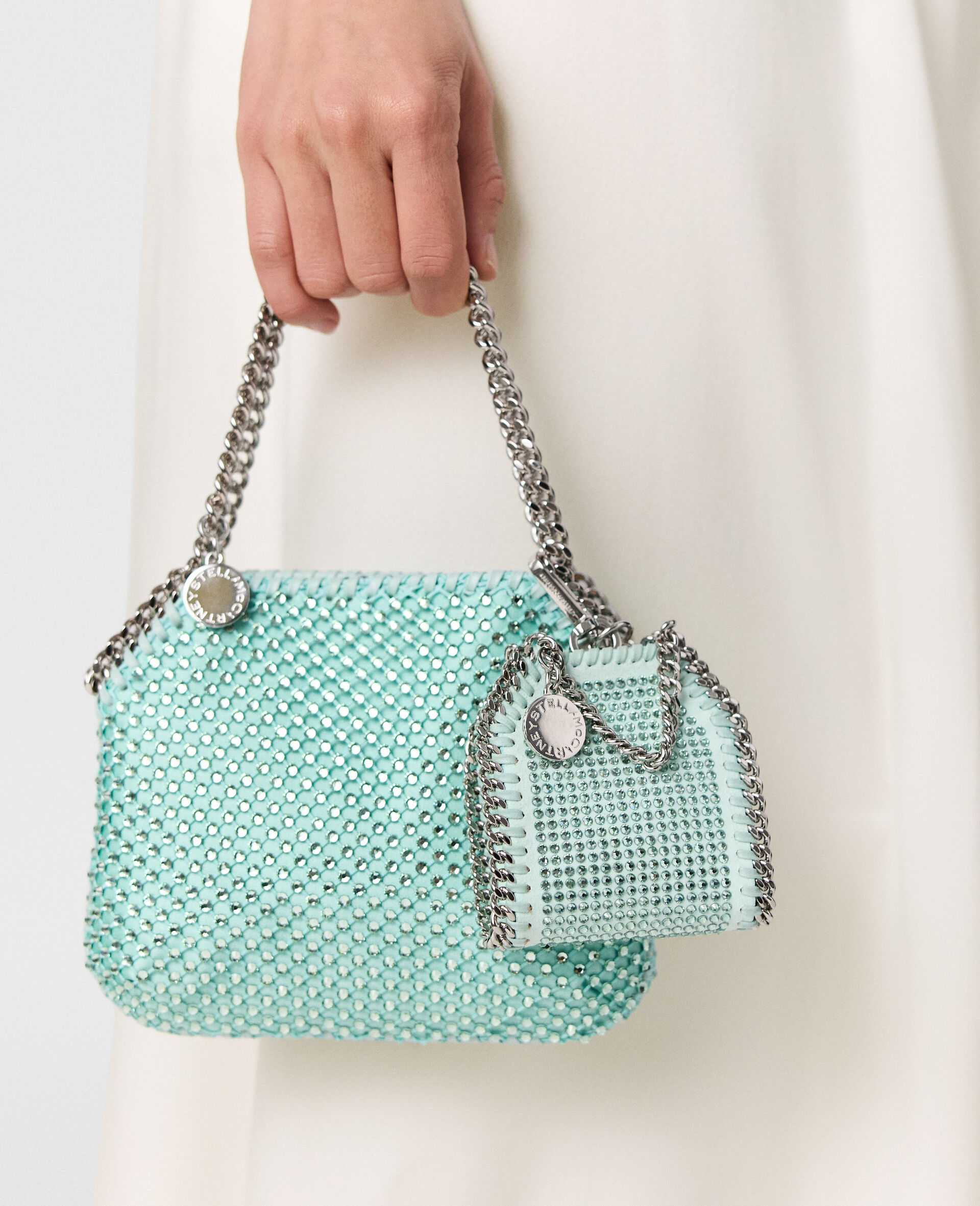 Falabella Mini Tote Bag-Black-model