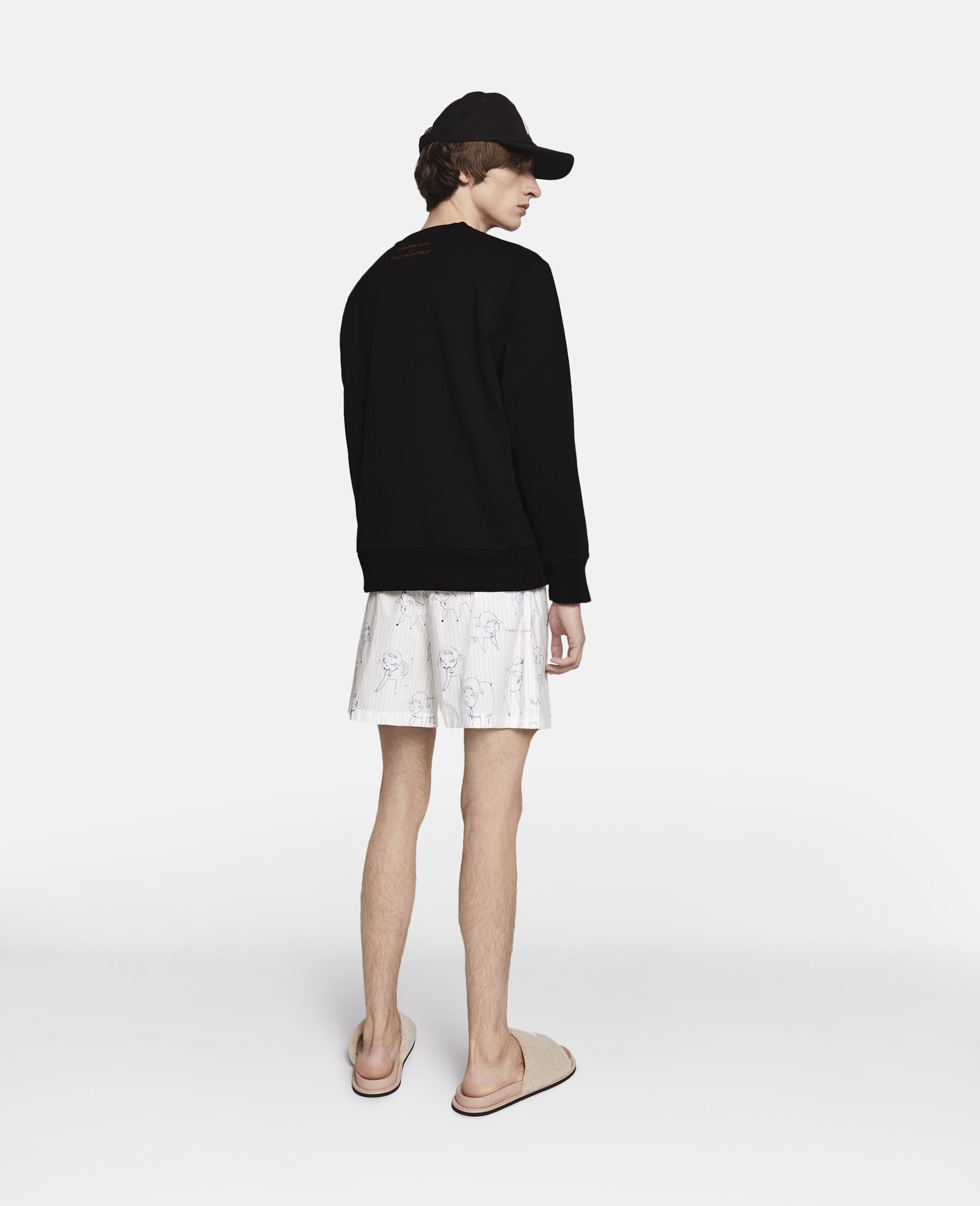 Change the History Cotton Sweatshirt-Black-large image number 2