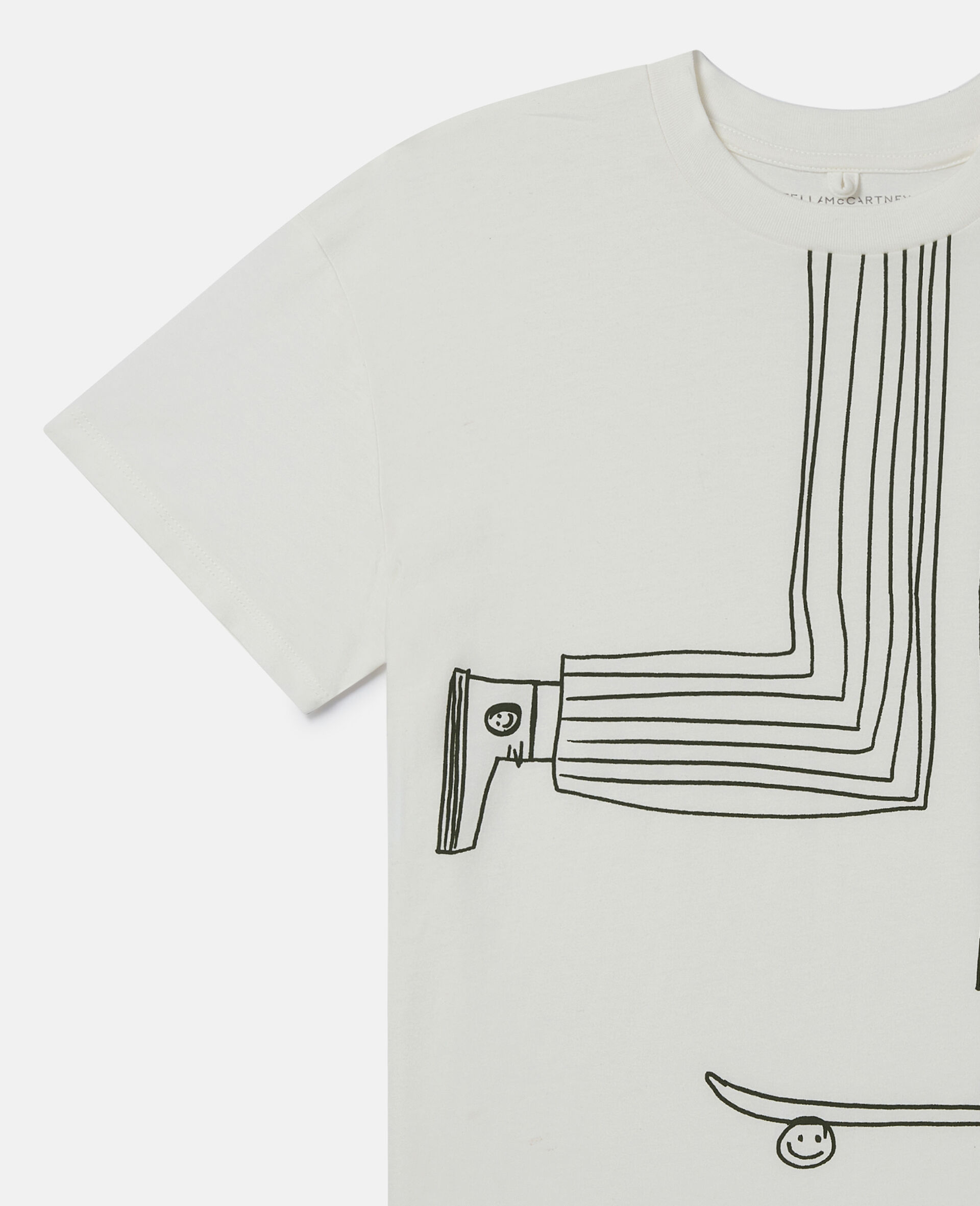 Skateboard Graphic T-Shirt-Cream-large Skateboard Graphic T-Shirt-Cream-large image number 1