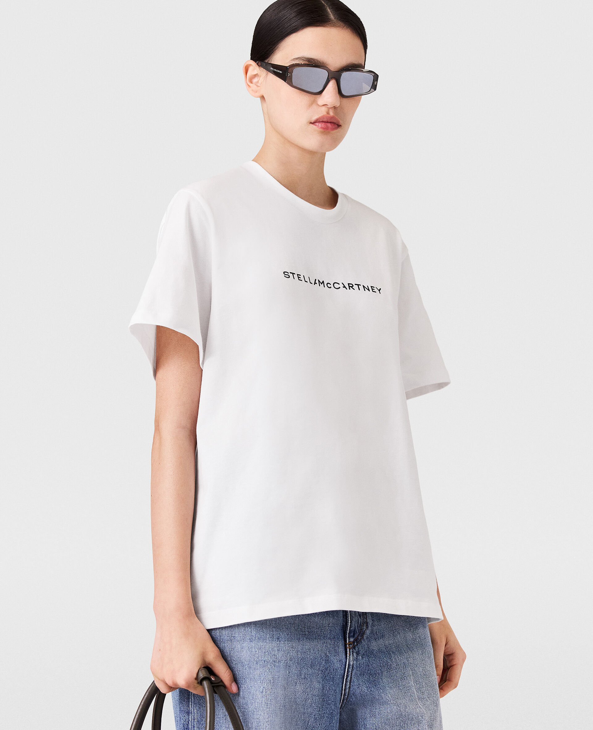 Logo Oversized Cotton T-Shirt-Pink-large Logo Oversized Cotton T-Shirt-Pink-large image number 4