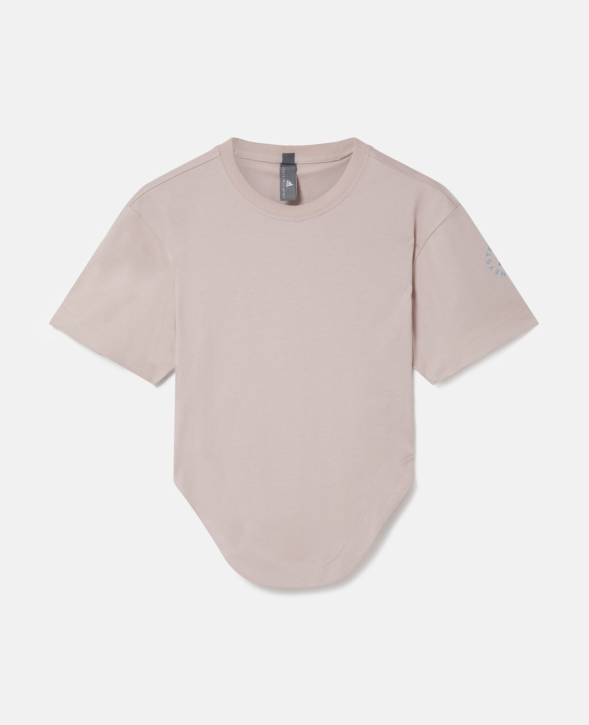 TrueCasuals运动款弧形下摆T恤-粉色-medium